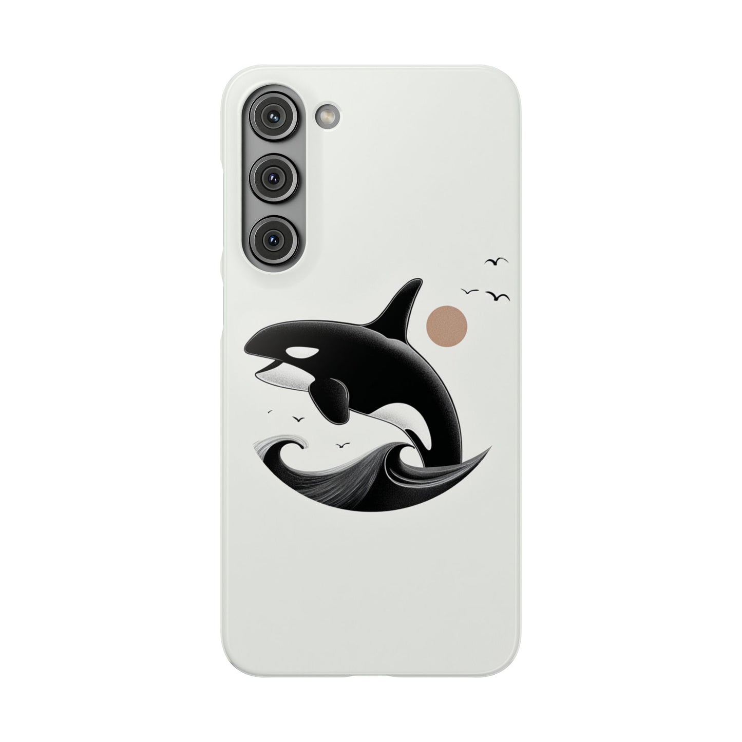 Whale Splash Phone Case | Ocean Lover Gift, Marine Art, Snap Cases, Cute Whale Design, Custom Phone Accessories