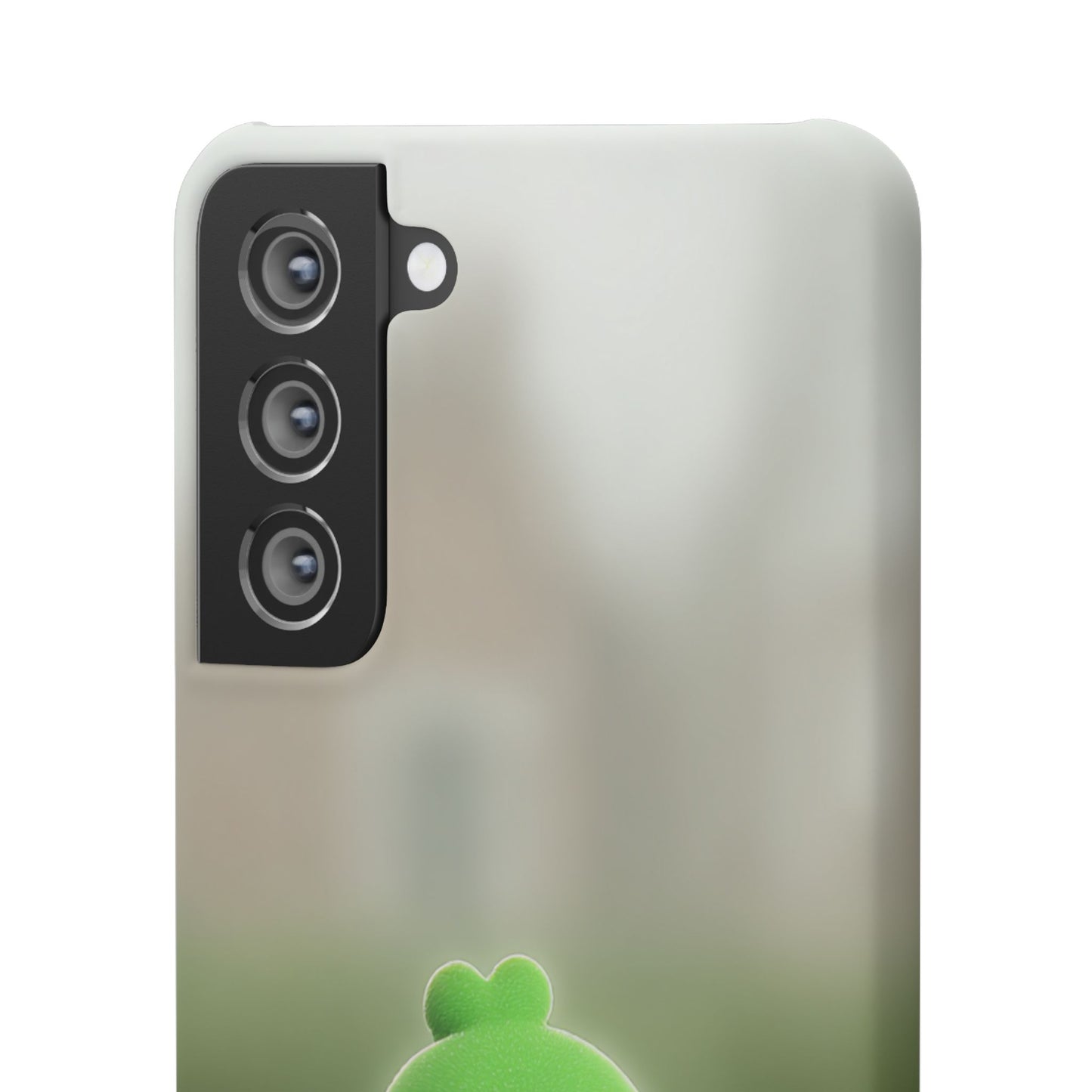 Cute Green Creature Phone Case, Snap Cases, Green Monster Phone Cover, Fun Phone Accessory, Playful Gift for Kids