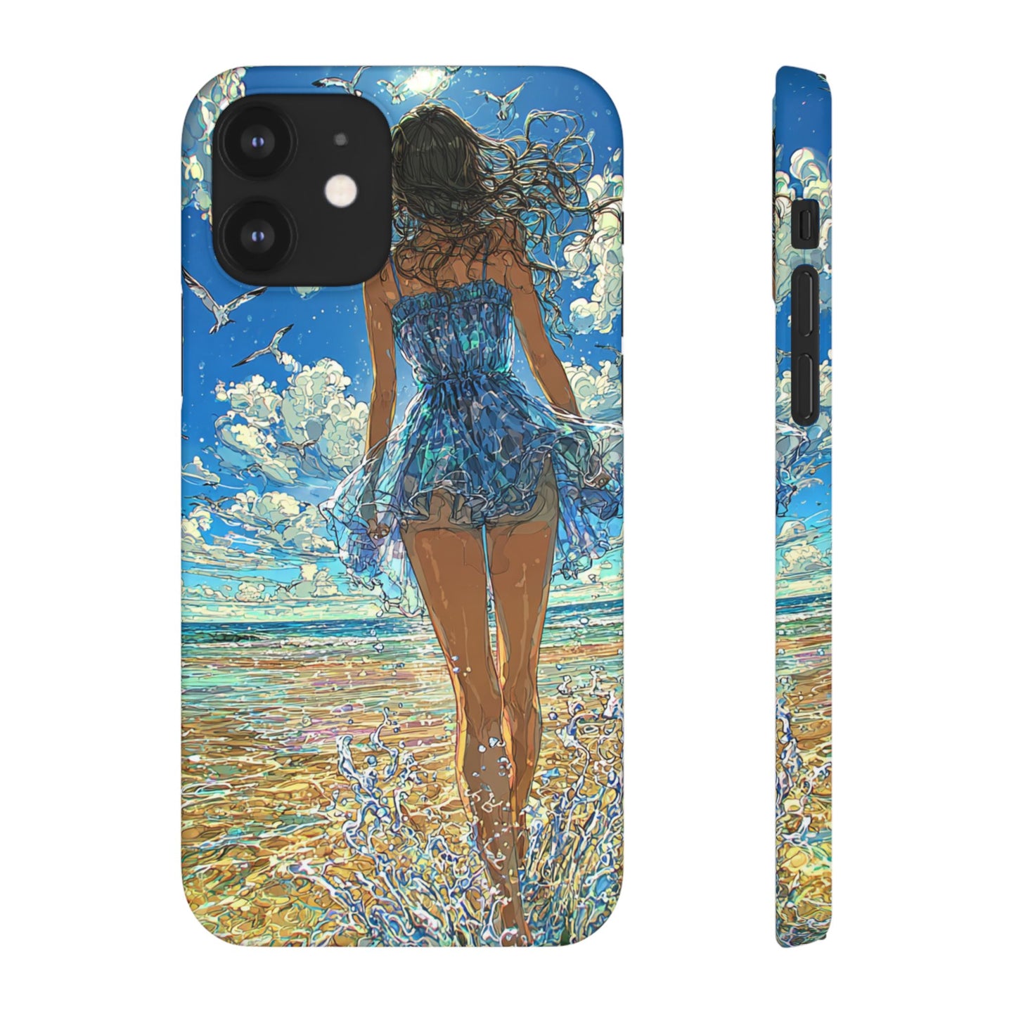 Summer Breeze Snap Case, Ocean Art Phone Cover, Beach Vibes Cell Case, Gift for Her, Custom Phone Accessory