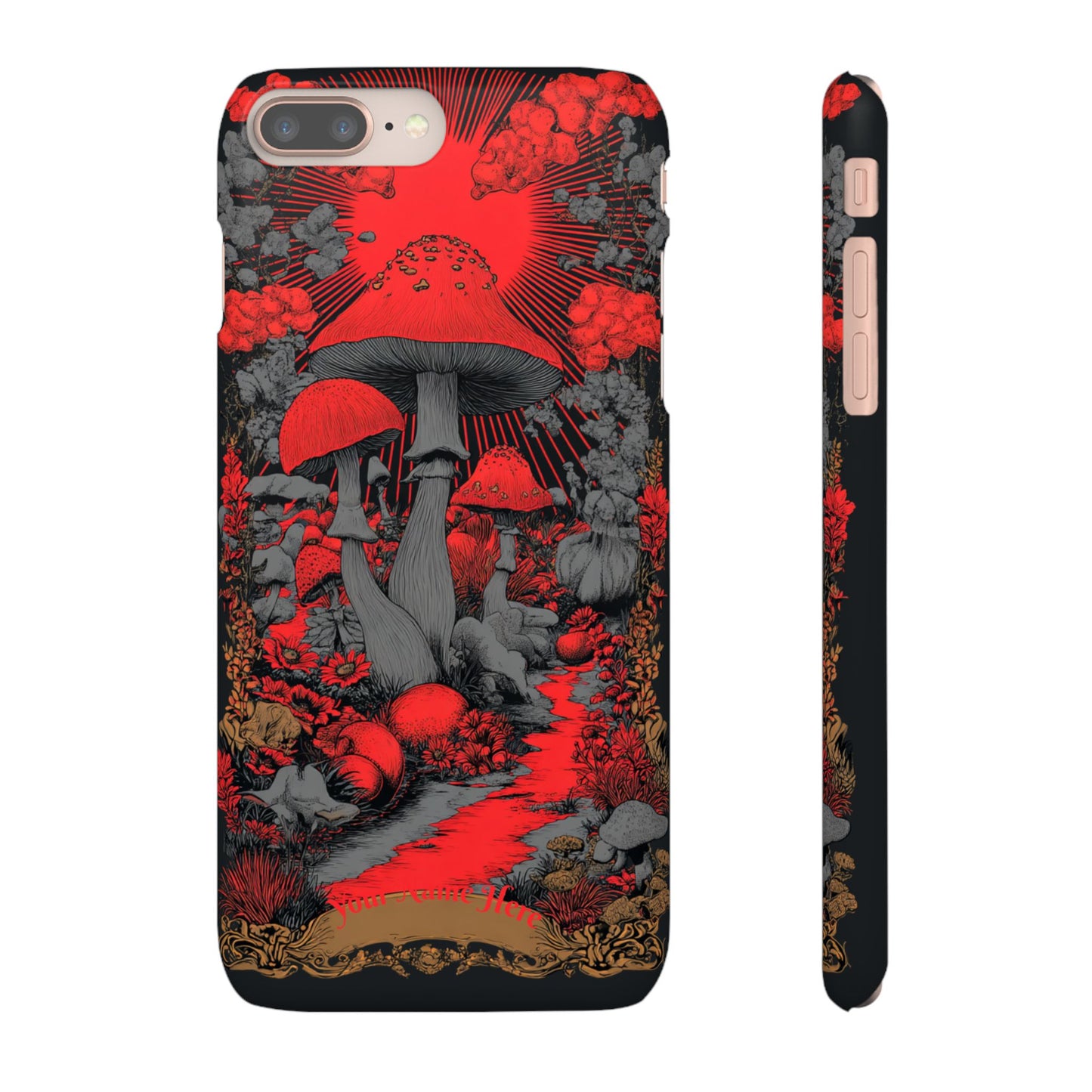 Fantasy Mushroom Snap Case Custom Phone Cover for iPhone and Samsung Mate and Glossy Avvialable