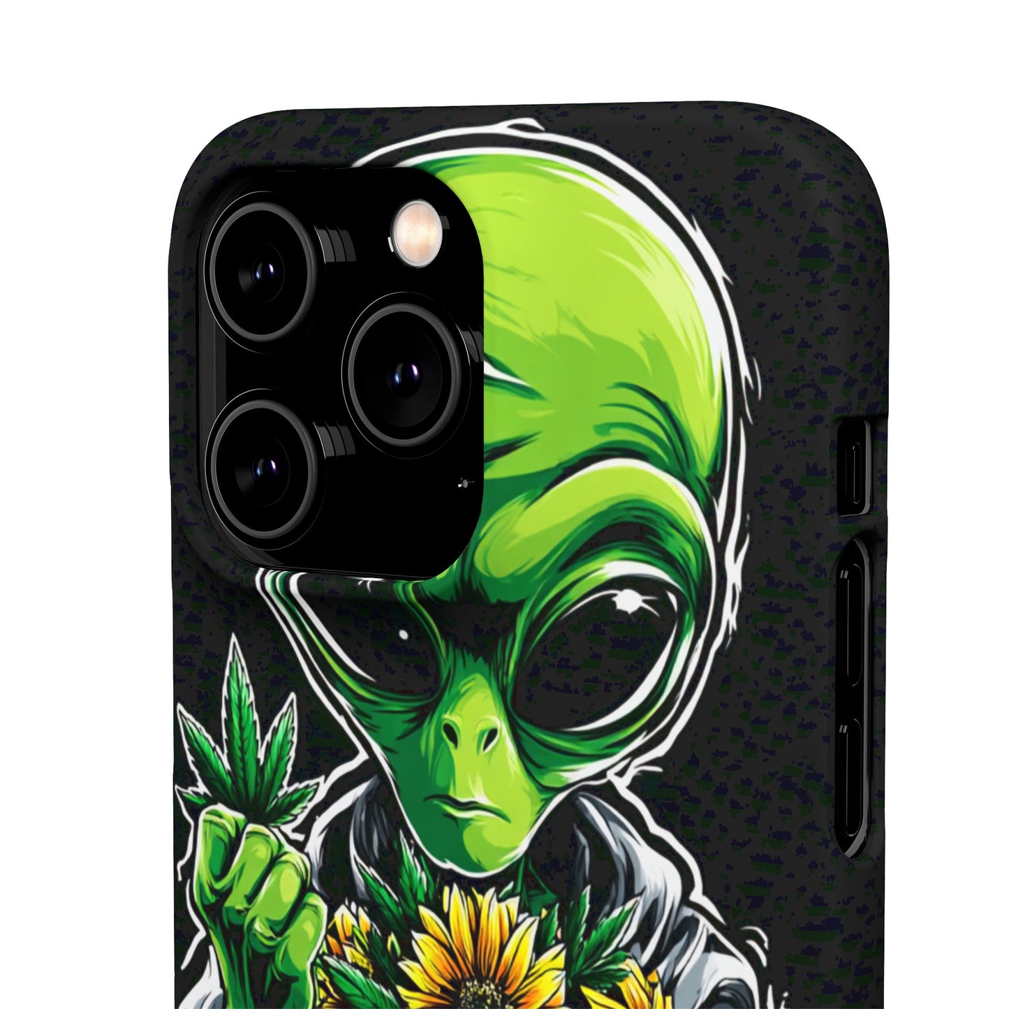 Alien Floral Snap Cases, Fun Phone Case, Gifts for Sci-Fi Lovers, Cute Alien Decor, Unique Tech Accessories
