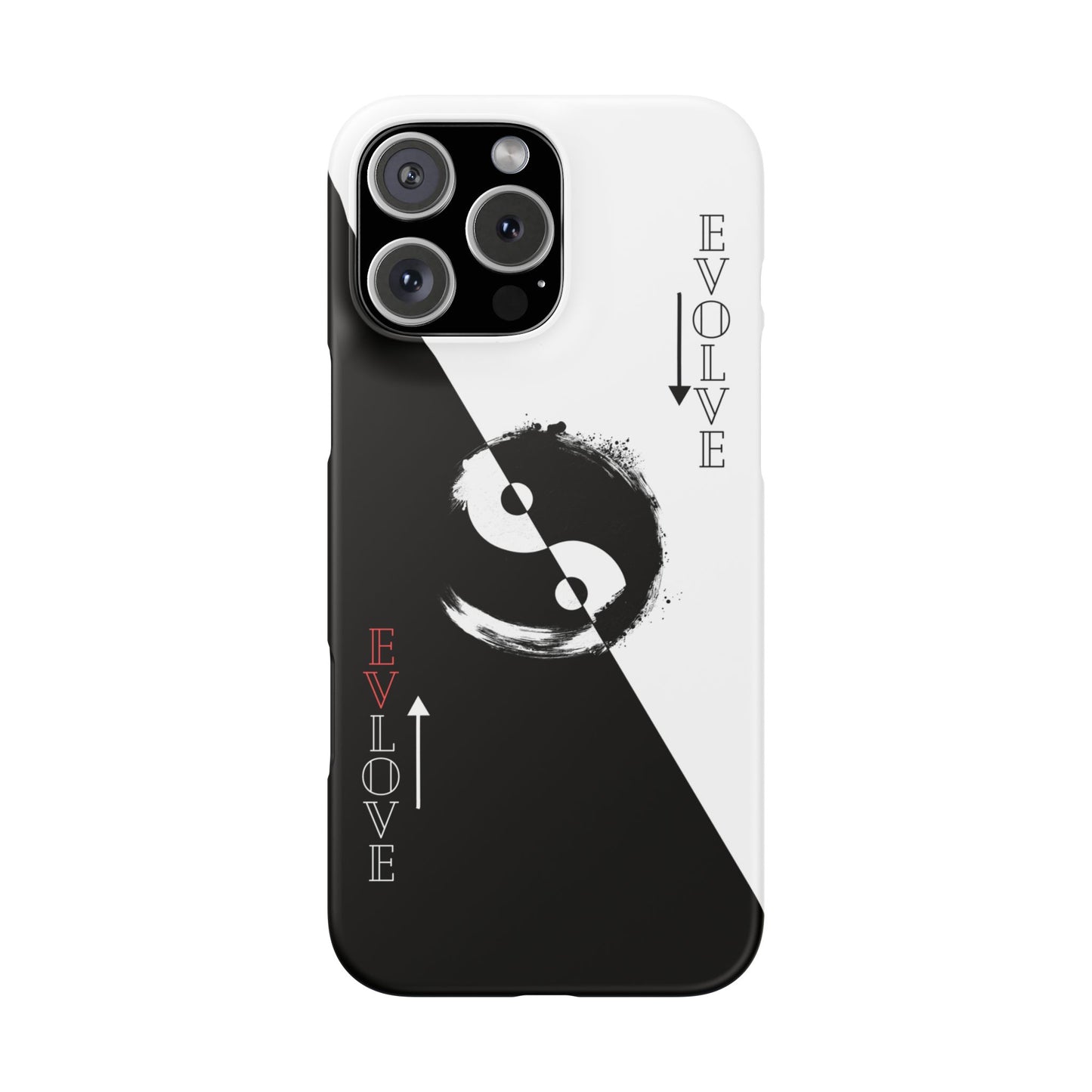 Yin Yang Evolve Black and White Snap Case Cover for iPhone and Samsung