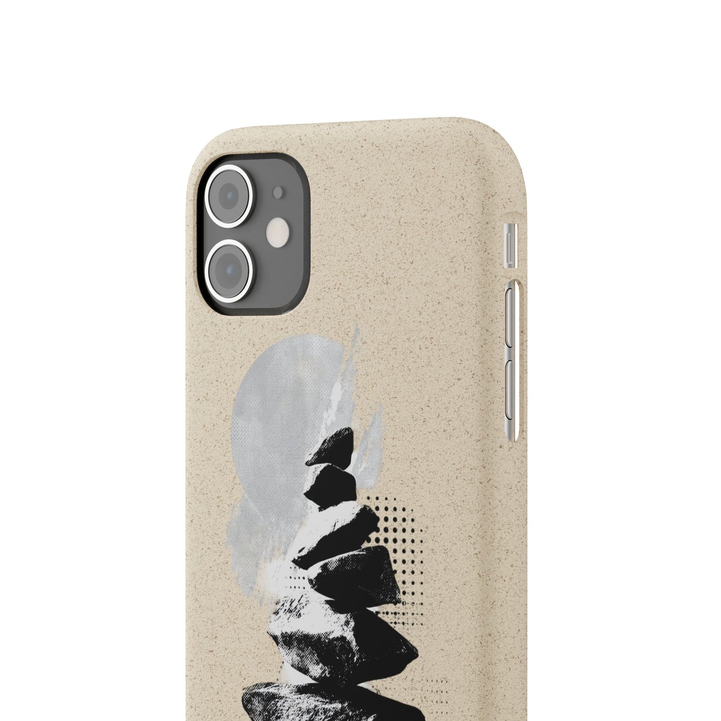 Biodegradable Plastic Free Phone Case Minimalistic Cairn Design Suitable For Iphones And Samsungs