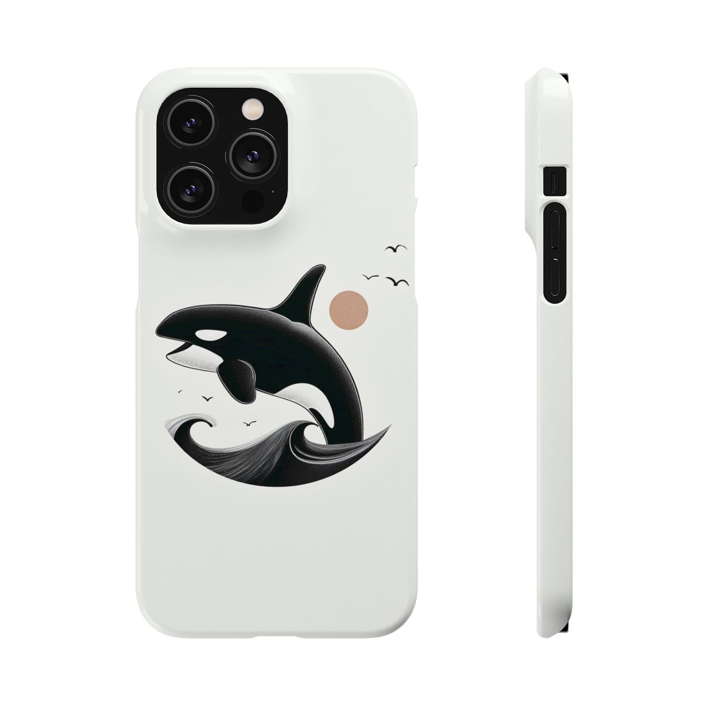 Whale Splash Phone Case | Ocean Lover Gift, Marine Art, Snap Cases, Cute Whale Design, Custom Phone Accessories