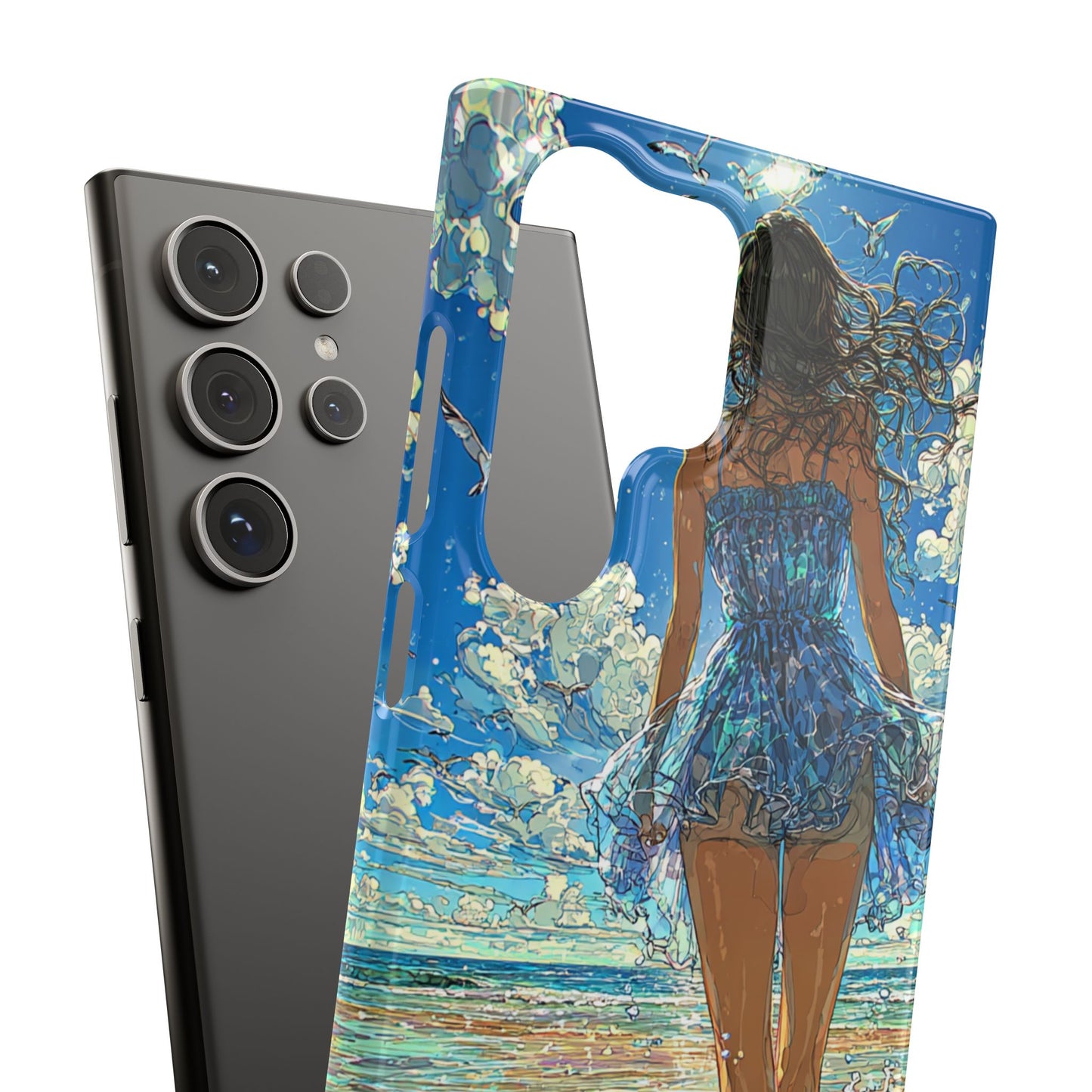Summer Breeze Snap Case, Ocean Art Phone Cover, Beach Vibes Cell Case, Gift for Her, Custom Phone Accessory
