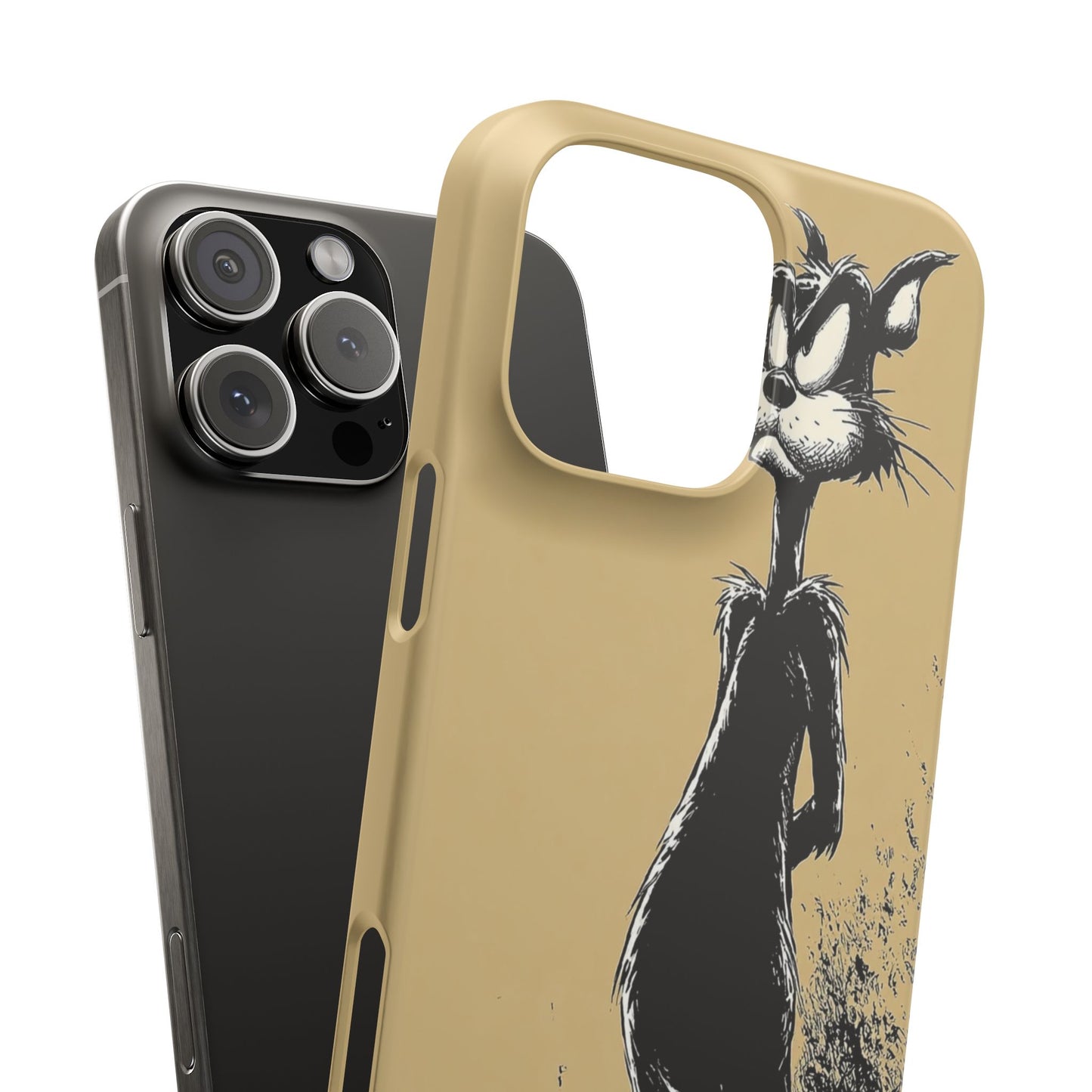 Whimsical Cartoon Snap Case, Fun Phone Cover, Unique Gift for Cat Lovers, Vibrant Art Case, Ideal for Birthdays