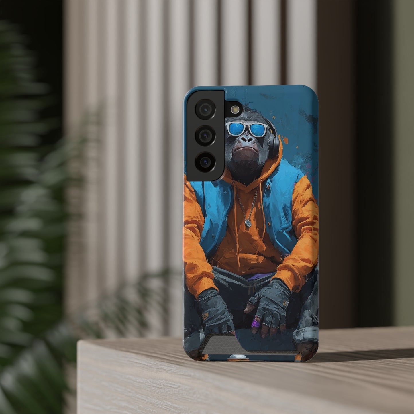 Trendy Phone Case with Card Holder, Stylish Smartphone Protector, Unique Gift for Teens, Graphic Phone Cover, Cool Accessories