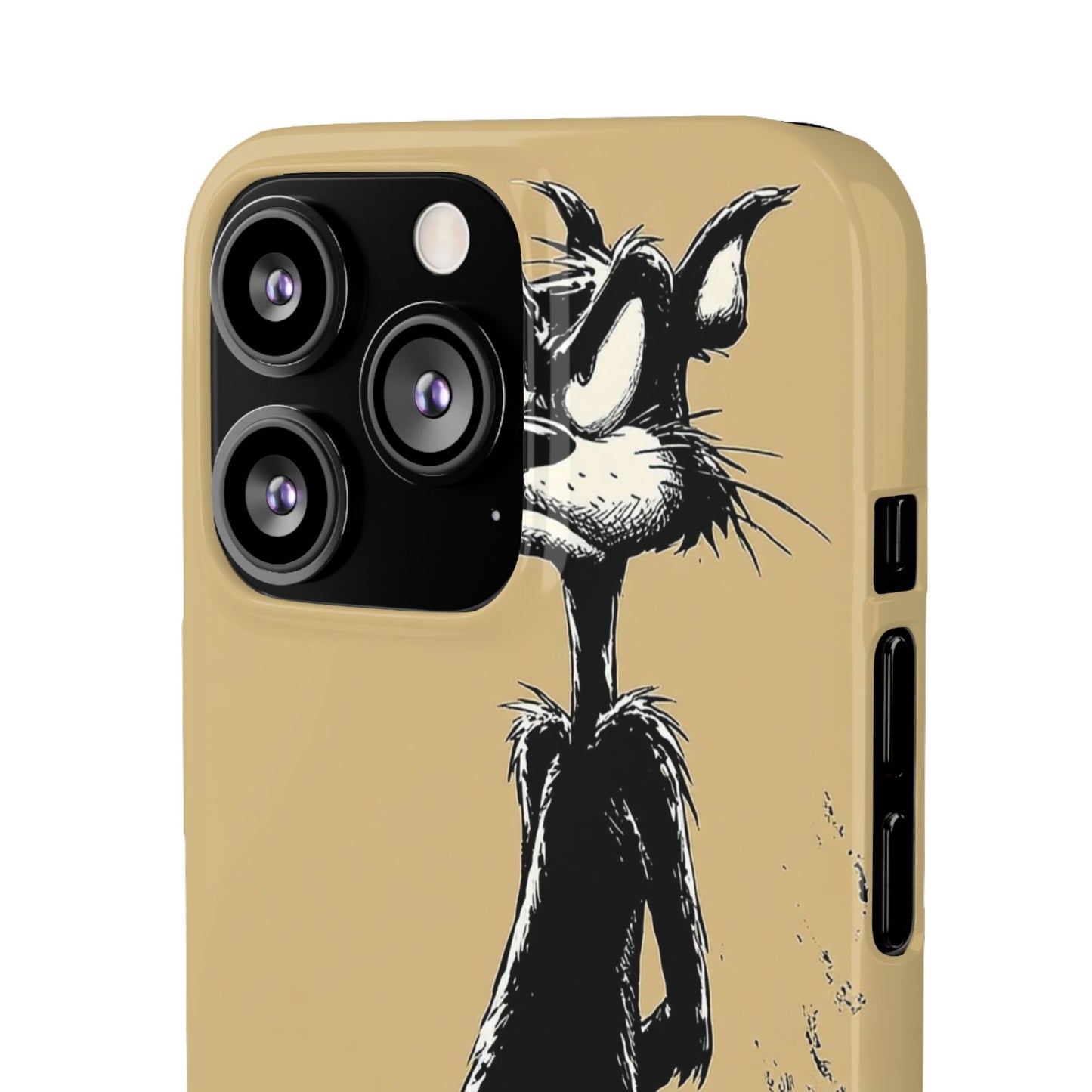 Whimsical Cartoon Snap Case, Fun Phone Cover, Unique Gift for Cat Lovers, Vibrant Art Case, Ideal for Birthdays