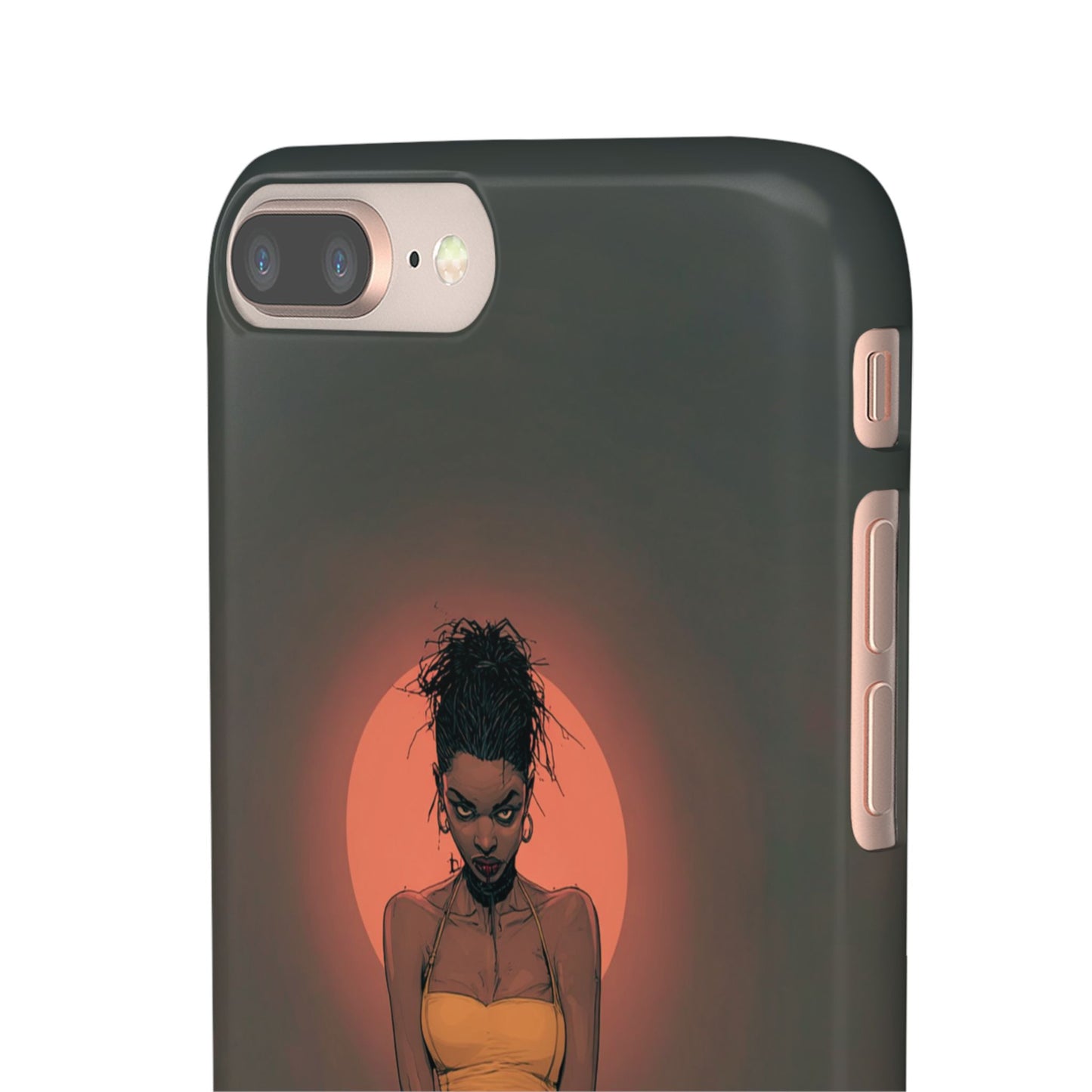 Creepy Vampire Girl Snap Case, Halloween Style iPhone Samsung Cover, Spooky Gothic Phone Accessories, Scary Horror Character Device
