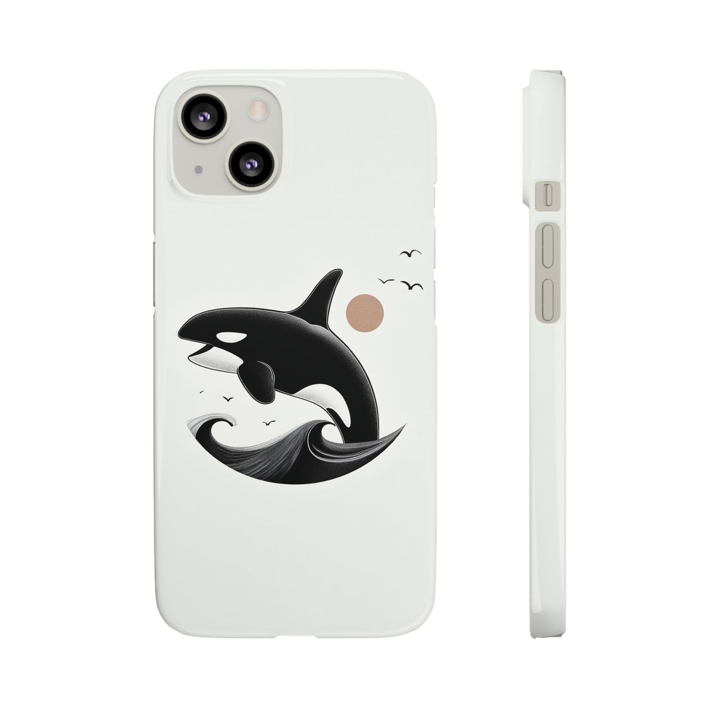 Whale Splash Phone Case | Ocean Lover Gift, Marine Art, Snap Cases, Cute Whale Design, Custom Phone Accessories