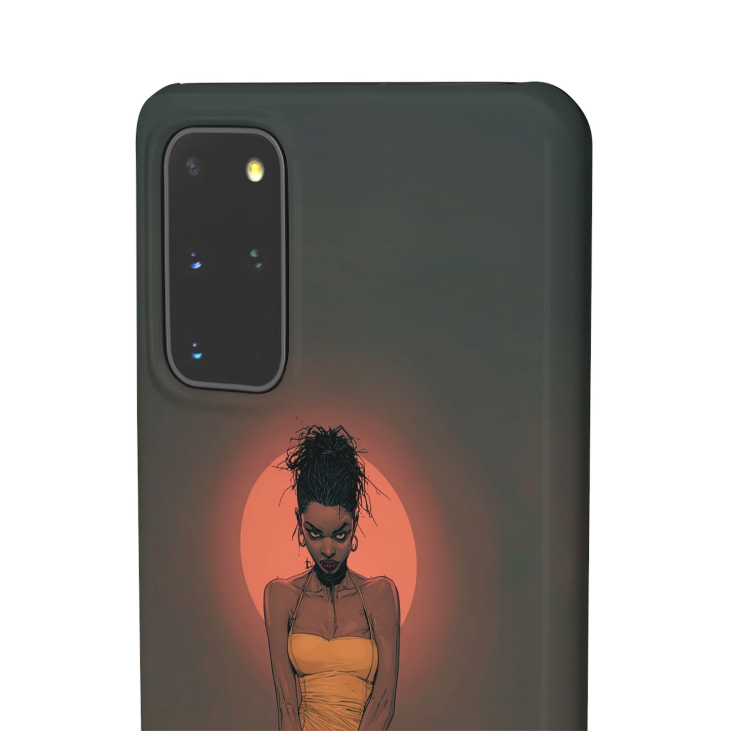 Creepy Vampire Girl Snap Case, Halloween Style iPhone Samsung Cover, Spooky Gothic Phone Accessories, Scary Horror Character Device