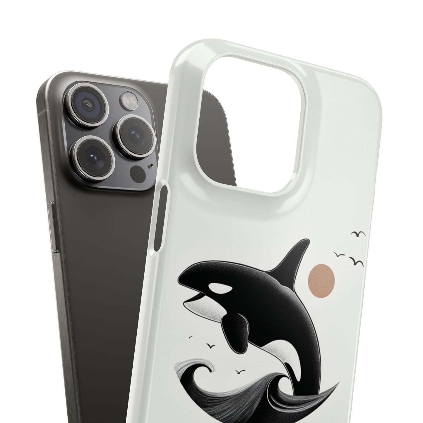 Whale Splash Phone Case | Ocean Lover Gift, Marine Art, Snap Cases, Cute Whale Design, Custom Phone Accessories