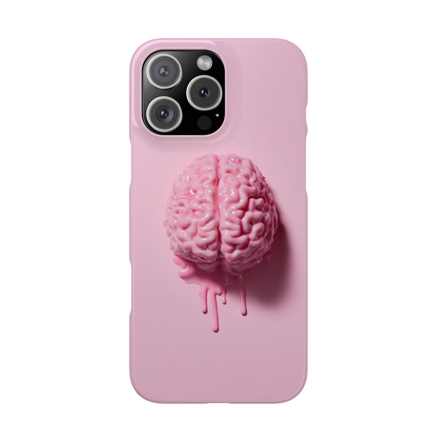 Slim Cases, Brain Design Phone Case With Card Holder, Cute Tech Accessory, Unique Gift for Students, Stylish Phone Protection, Valentine's