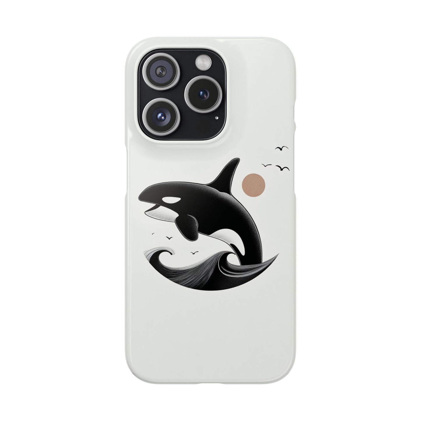 Whale Splash Phone Case | Ocean Lover Gift, Marine Art, Snap Cases, Cute Whale Design, Custom Phone Accessories
