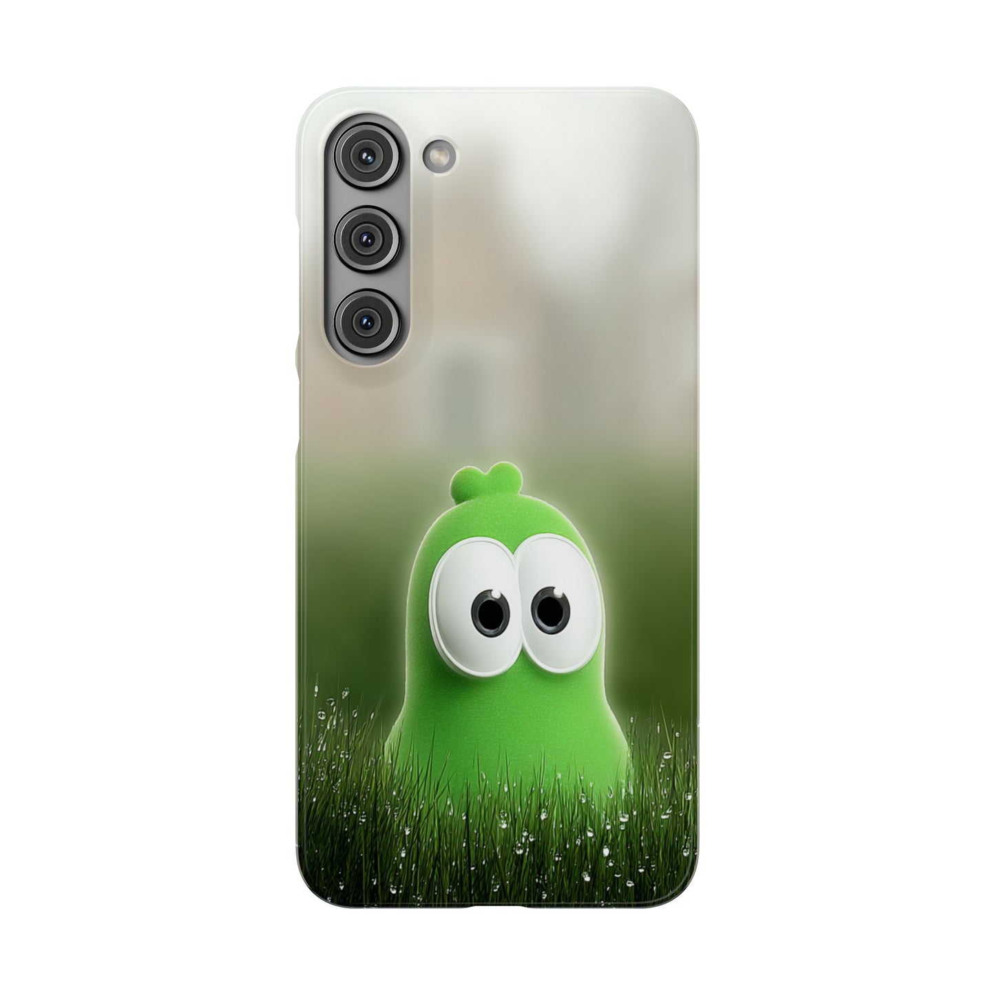Cute Green Creature Phone Case, Snap Cases, Green Monster Phone Cover, Fun Phone Accessory, Playful Gift for Kids