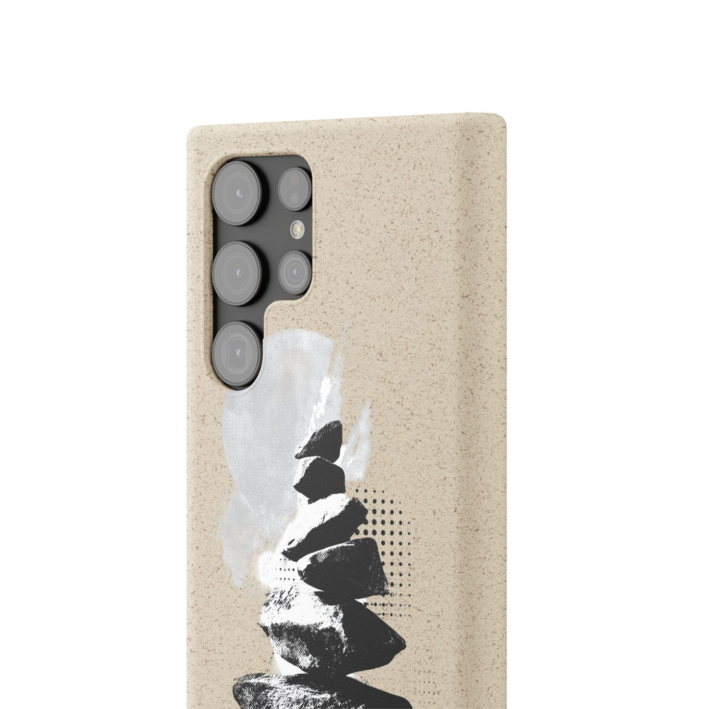 Biodegradable Plastic Free Phone Case Minimalistic Cairn Design Suitable For Iphones And Samsungs