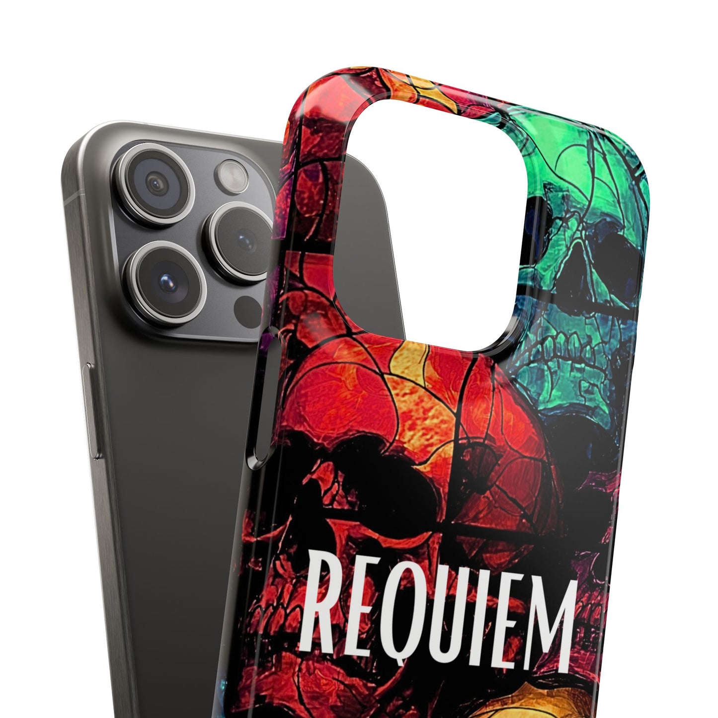 Halloween Custom Requiem Skull Snap Case Phone Cover for iPhone and Samsung