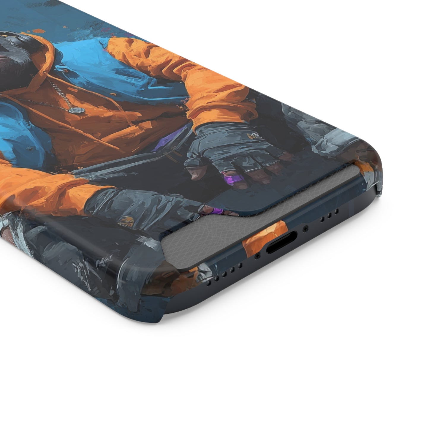 Trendy Phone Case with Card Holder, Stylish Smartphone Protector, Unique Gift for Teens, Graphic Phone Cover, Cool Accessories