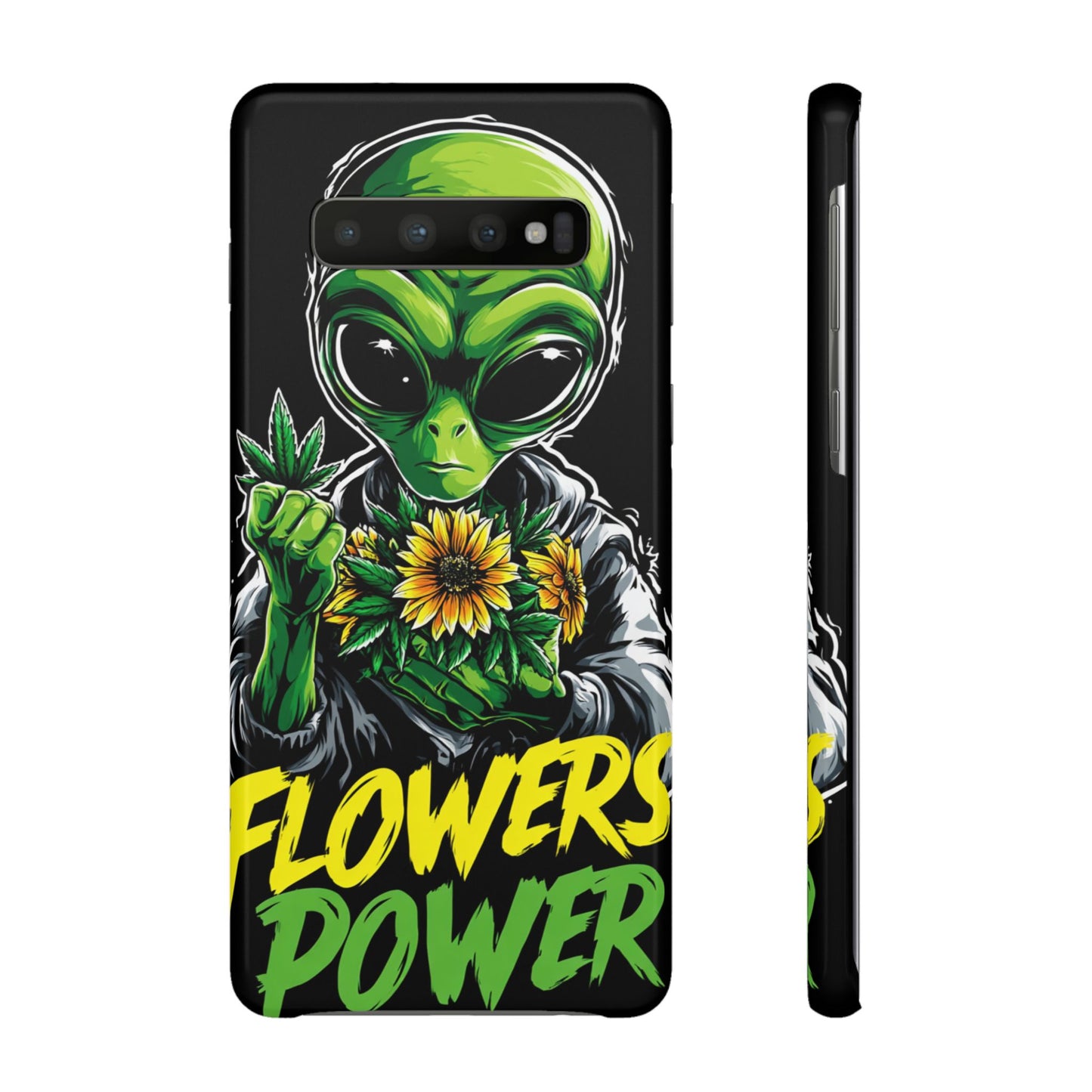 Alien Floral Snap Cases, Fun Phone Case, Gifts for Sci-Fi Lovers, Cute Alien Decor, Unique Tech Accessories