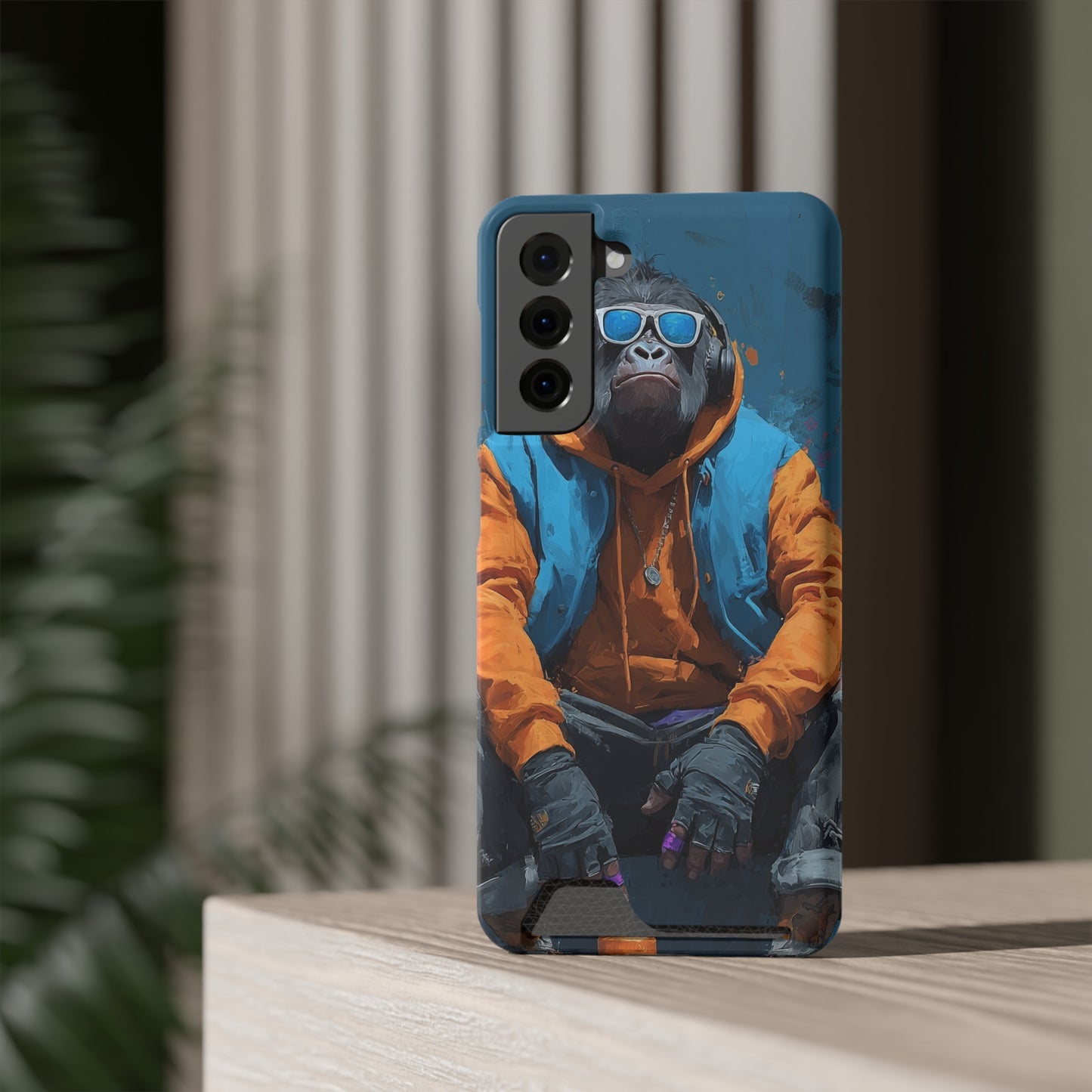 Trendy Phone Case with Card Holder, Stylish Smartphone Protector, Unique Gift for Teens, Graphic Phone Cover, Cool Accessories