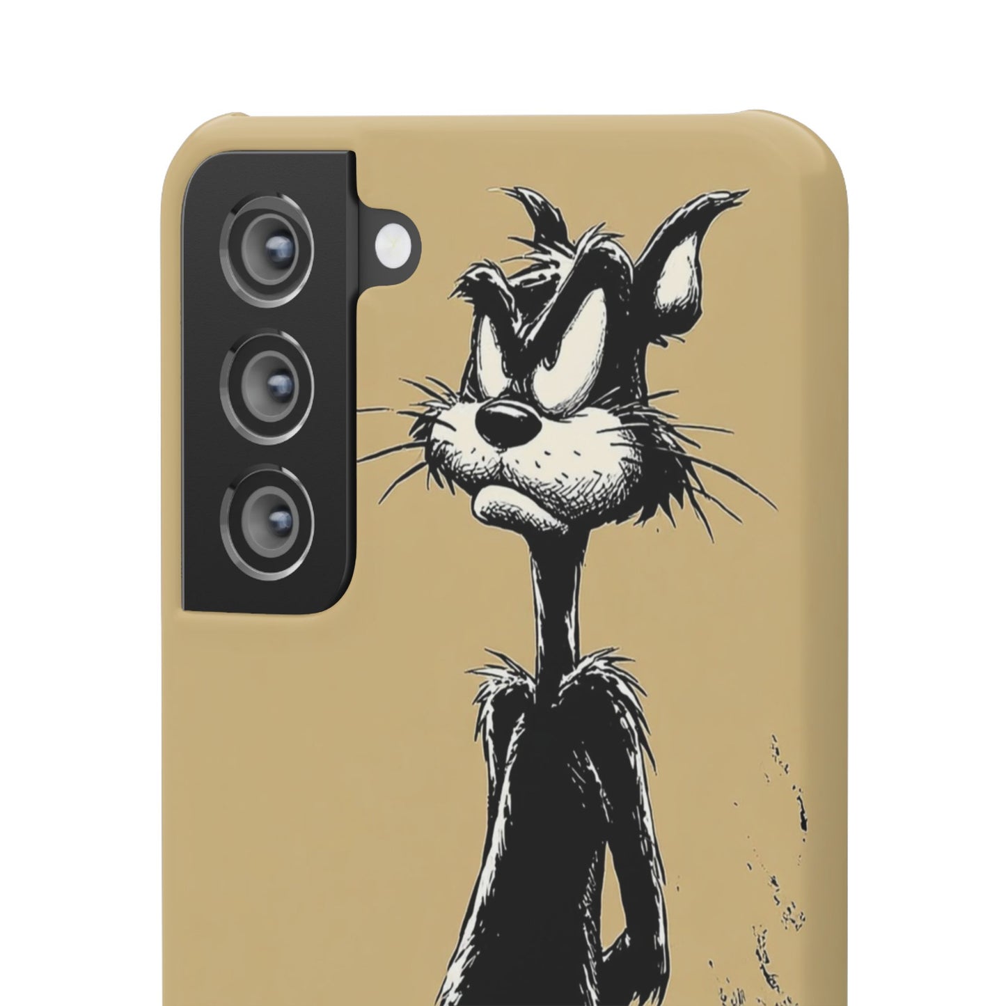 Whimsical Cartoon Snap Case, Fun Phone Cover, Unique Gift for Cat Lovers, Vibrant Art Case, Ideal for Birthdays