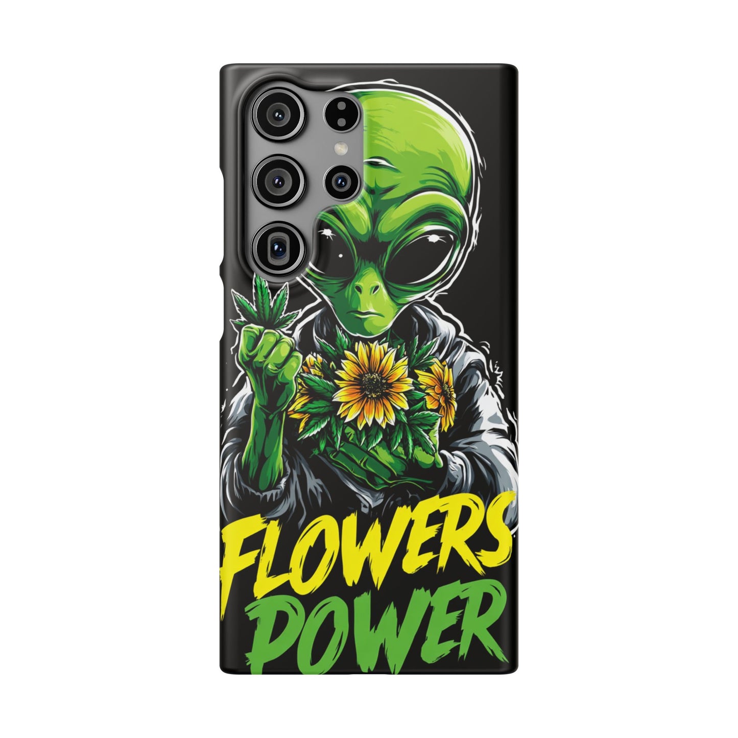 Alien Floral Snap Cases, Fun Phone Case, Gifts for Sci-Fi Lovers, Cute Alien Decor, Unique Tech Accessories