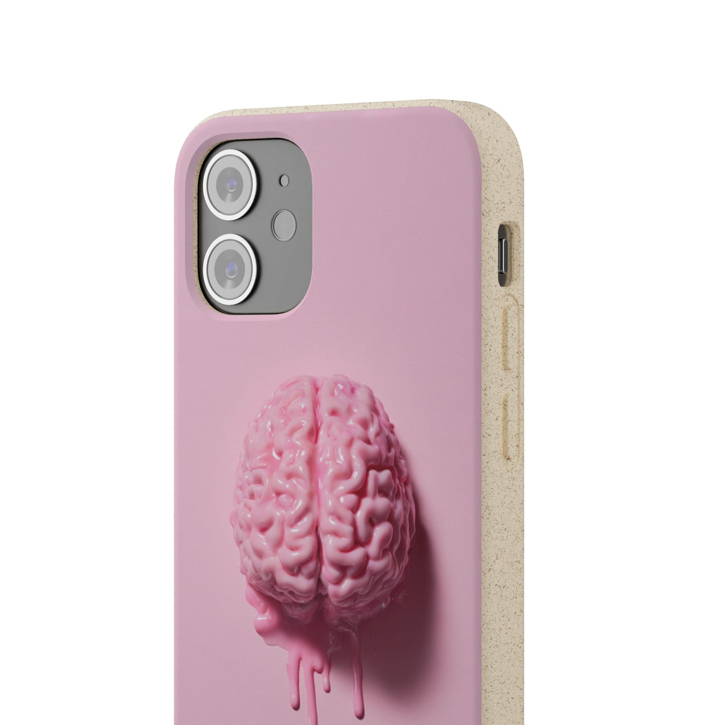 Eco-Friendly Brain Design Phone Case, Biodegradable Phone Cover, Unique Gift for Tech Lovers, Sustainable Accessory, Cute Phone Case