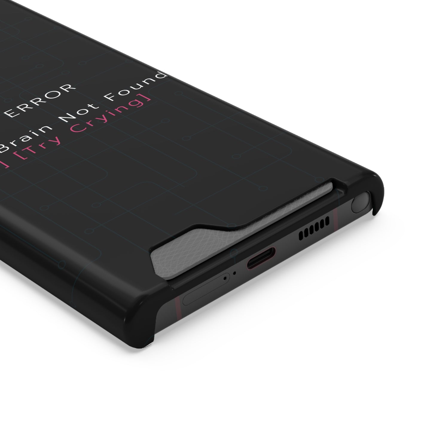 Techy Phone Case with Card Holder, Trendy Gadget Accessory, Cool Gift for Tech Lovers, Phone Protection, Modern Design for Everyday Use