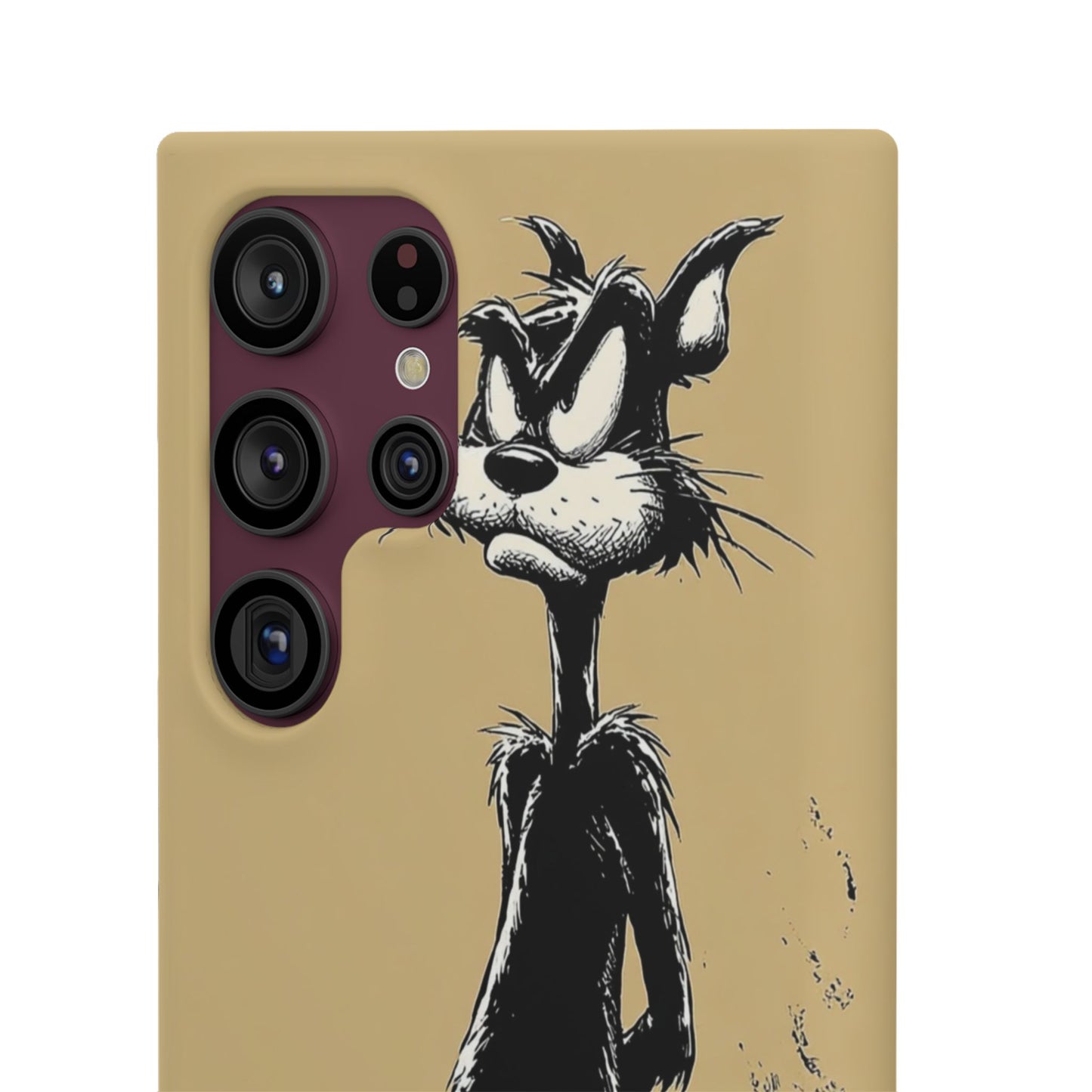Whimsical Cartoon Snap Case, Fun Phone Cover, Unique Gift for Cat Lovers, Vibrant Art Case, Ideal for Birthdays