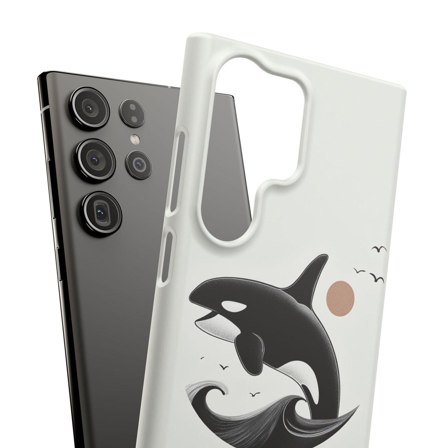 Whale Splash Phone Case | Ocean Lover Gift, Marine Art, Snap Cases, Cute Whale Design, Custom Phone Accessories