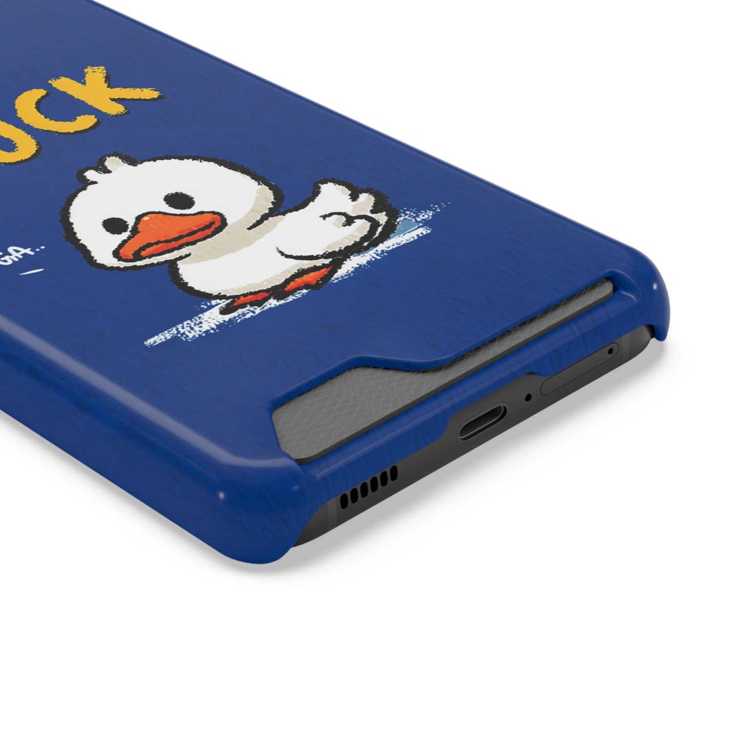 Cute Duck Phone Case with Card Holder | Stylish Cell Accessory for Animal Lovers, Gifts for Kids, Birthday, Everyday Use