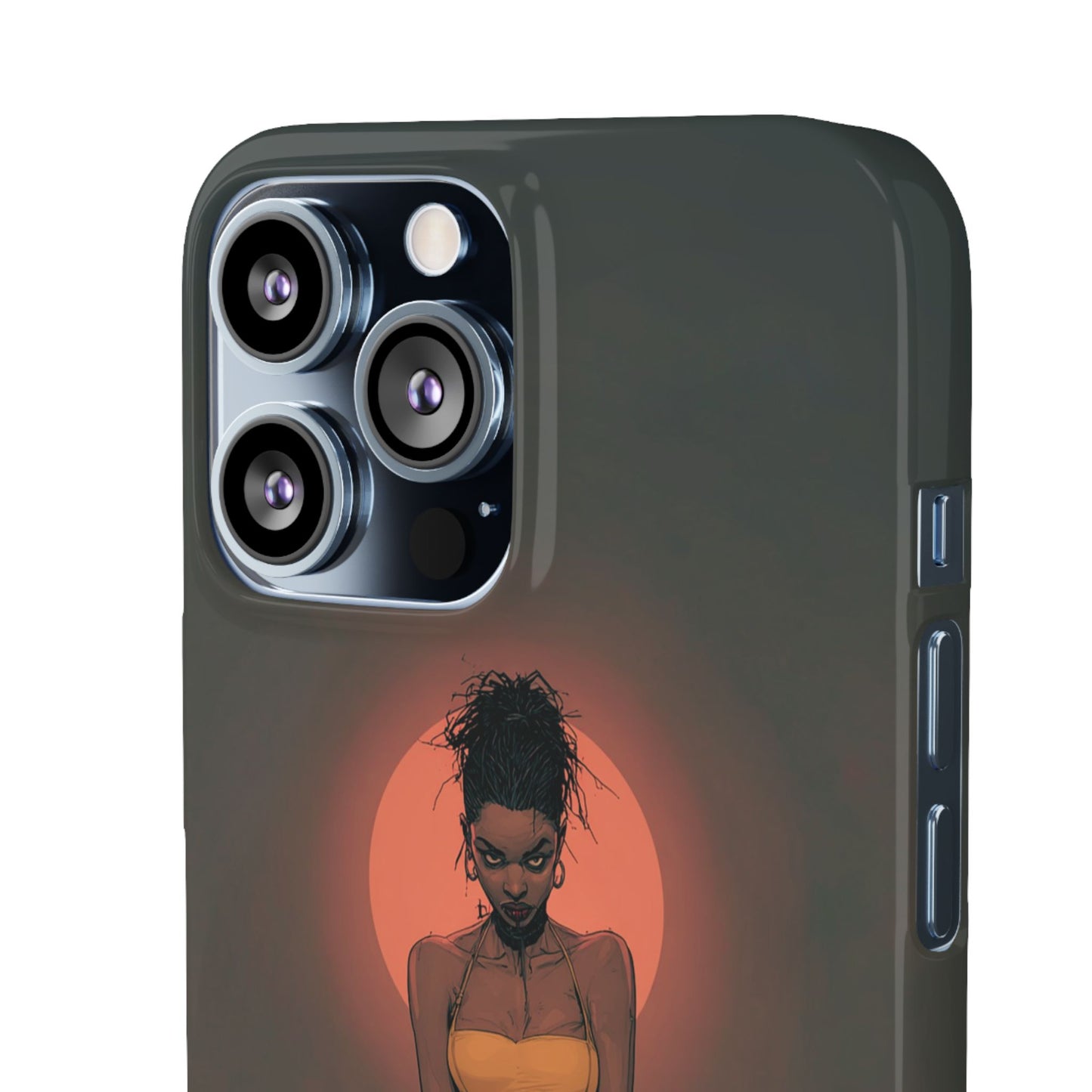 Creepy Vampire Girl Snap Case, Halloween Style iPhone Samsung Cover, Spooky Gothic Phone Accessories, Scary Horror Character Device
