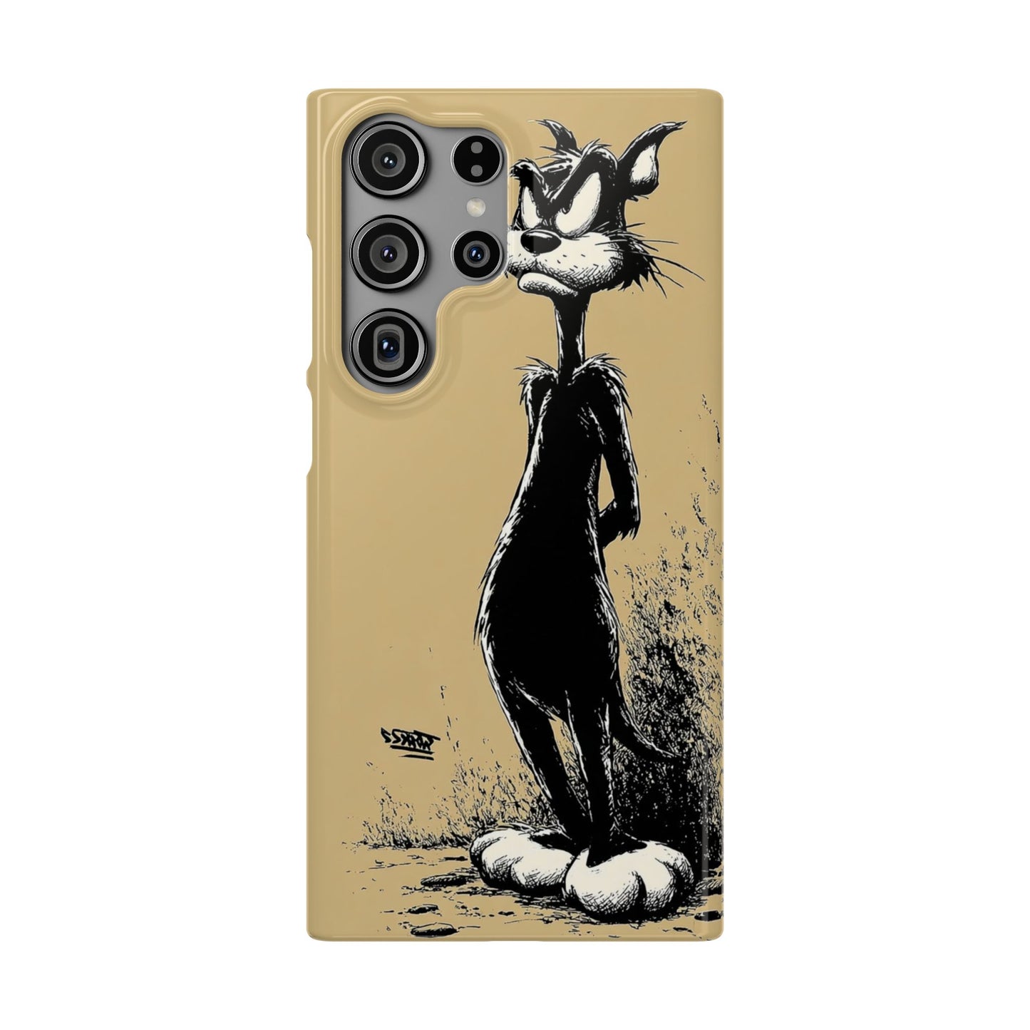 Whimsical Cartoon Snap Case, Fun Phone Cover, Unique Gift for Cat Lovers, Vibrant Art Case, Ideal for Birthdays