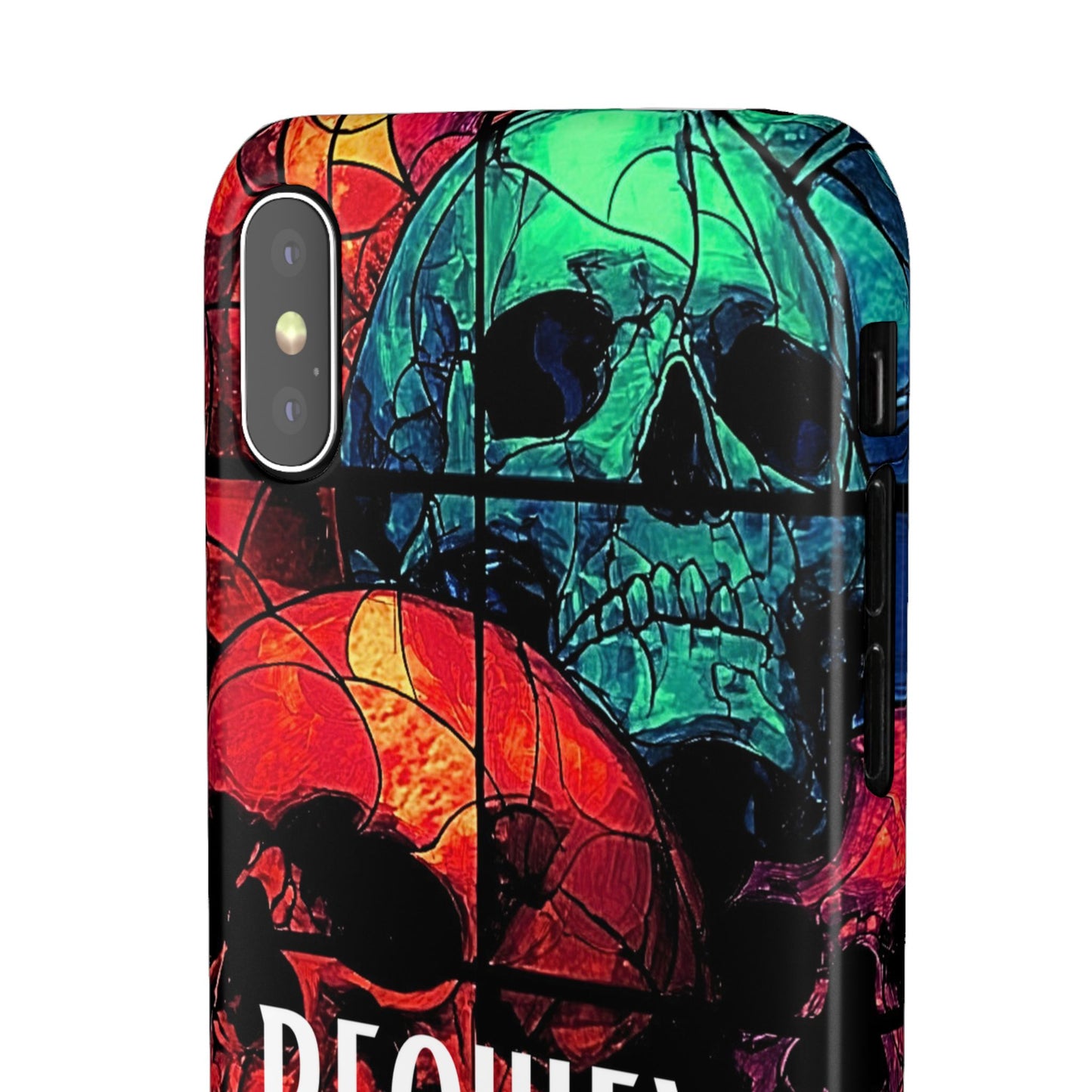 Halloween Custom Requiem Skull Snap Case Phone Cover for iPhone and Samsung