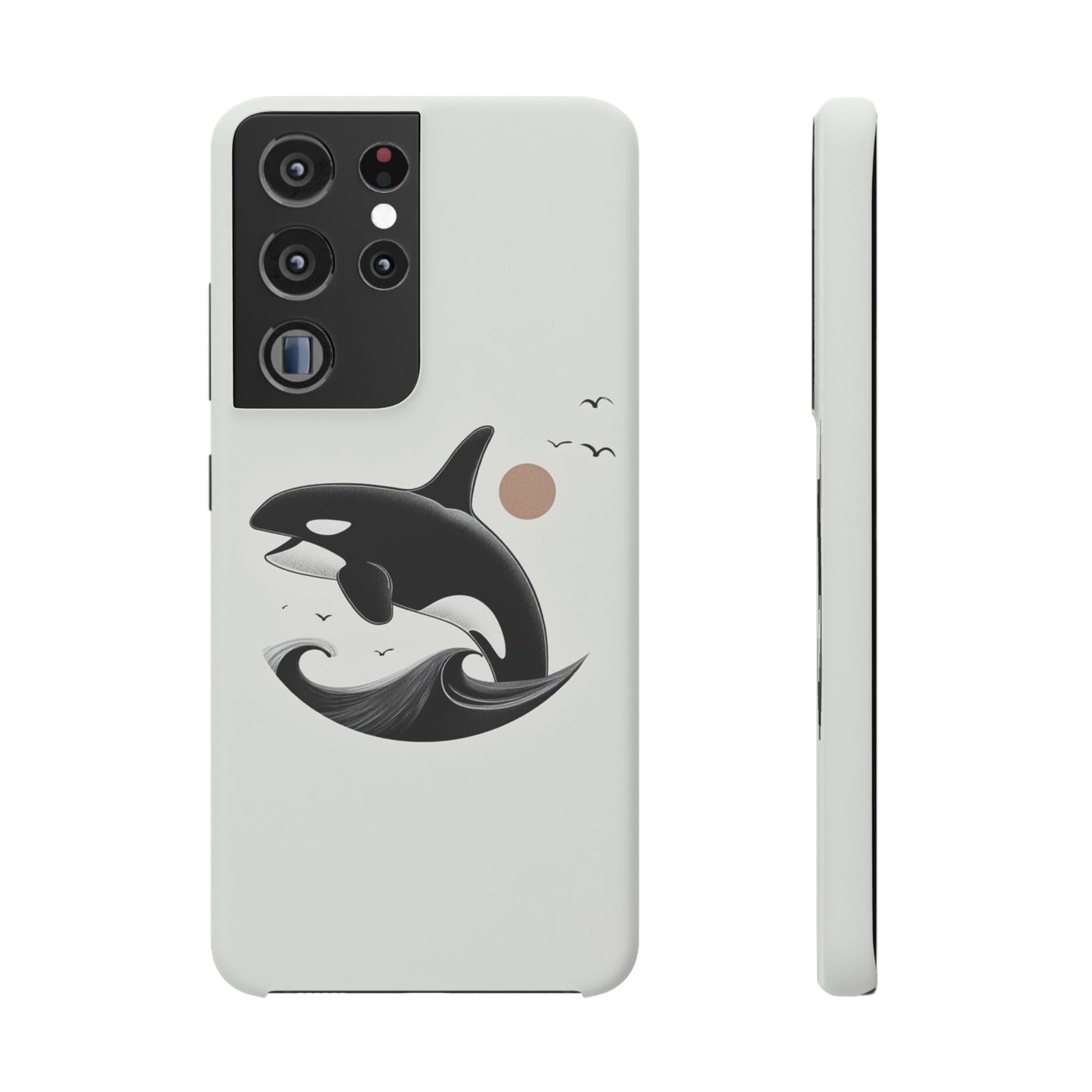 Whale Splash Phone Case | Ocean Lover Gift, Marine Art, Snap Cases, Cute Whale Design, Custom Phone Accessories