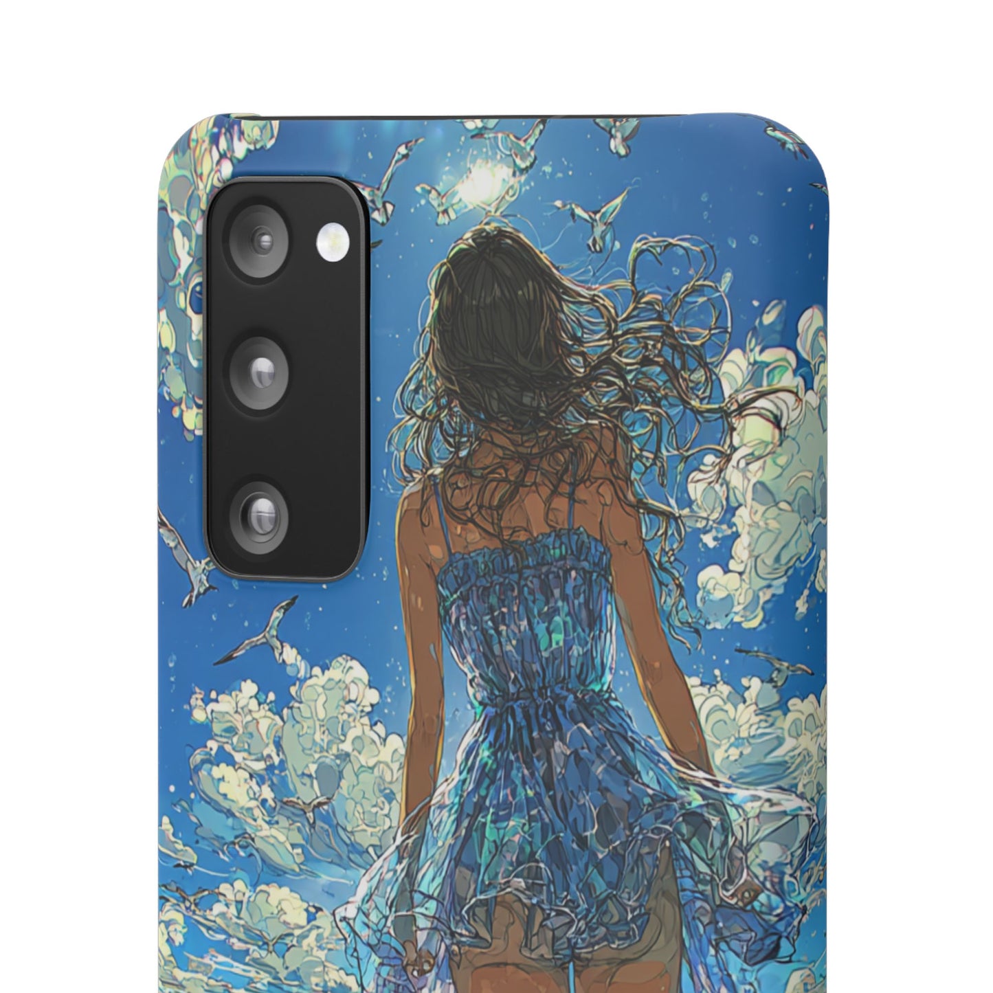 Summer Breeze Snap Case, Ocean Art Phone Cover, Beach Vibes Cell Case, Gift for Her, Custom Phone Accessory