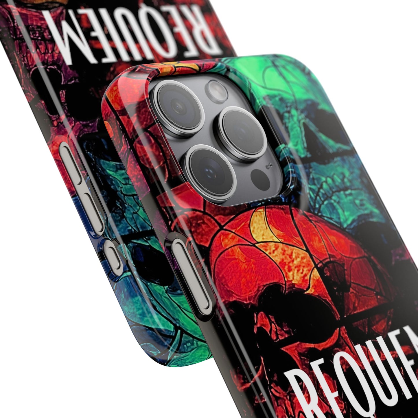 Halloween Custom Requiem Skull Snap Case Phone Cover for iPhone and Samsung