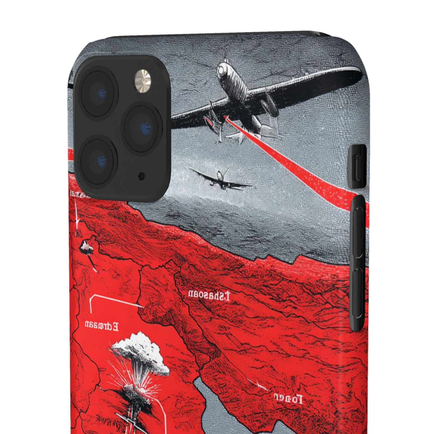 Bold Graphic Snap Case with Dramatic Design, Unique Phone Cover, Artistic Protection for iPhone, Trendy Gadget Gift, Edgy Tech Accessory