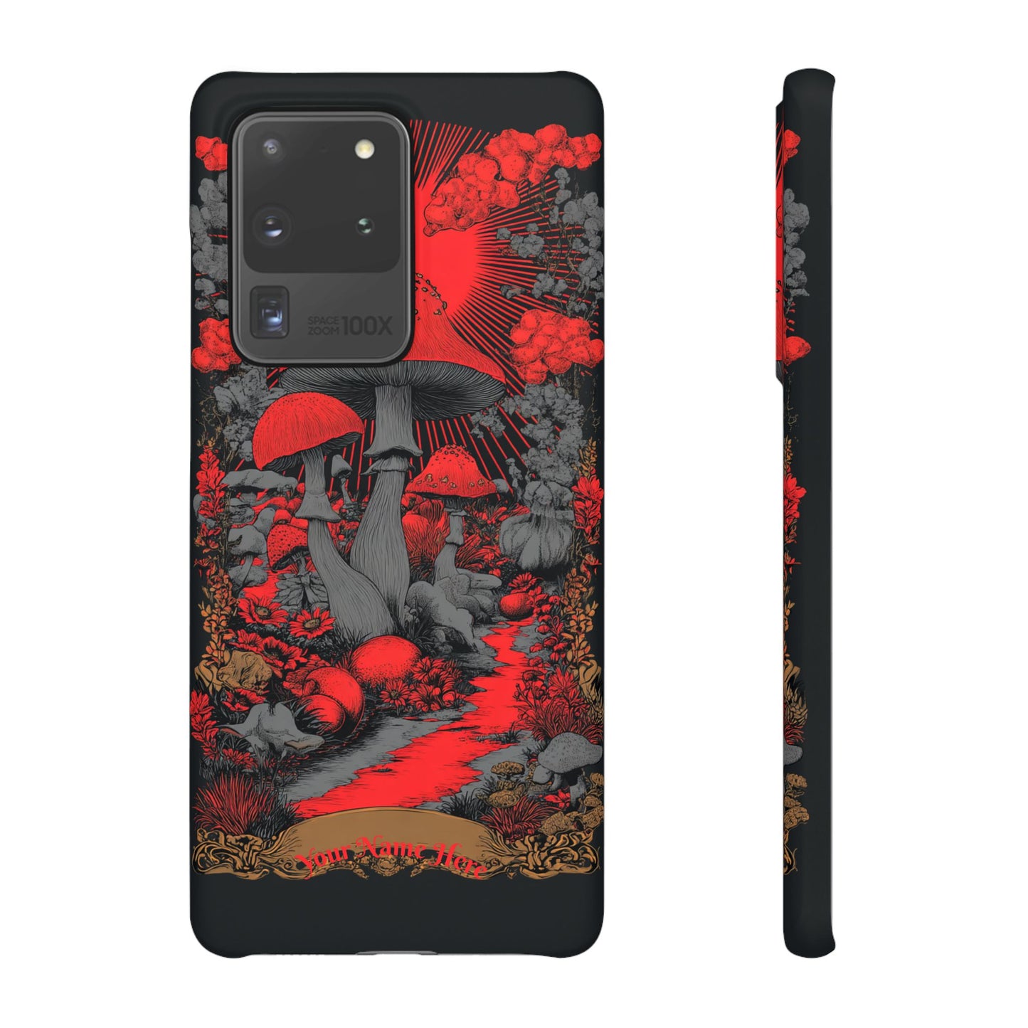 Fantasy Mushroom Snap Case Custom Phone Cover for iPhone and Samsung Mate and Glossy Avvialable