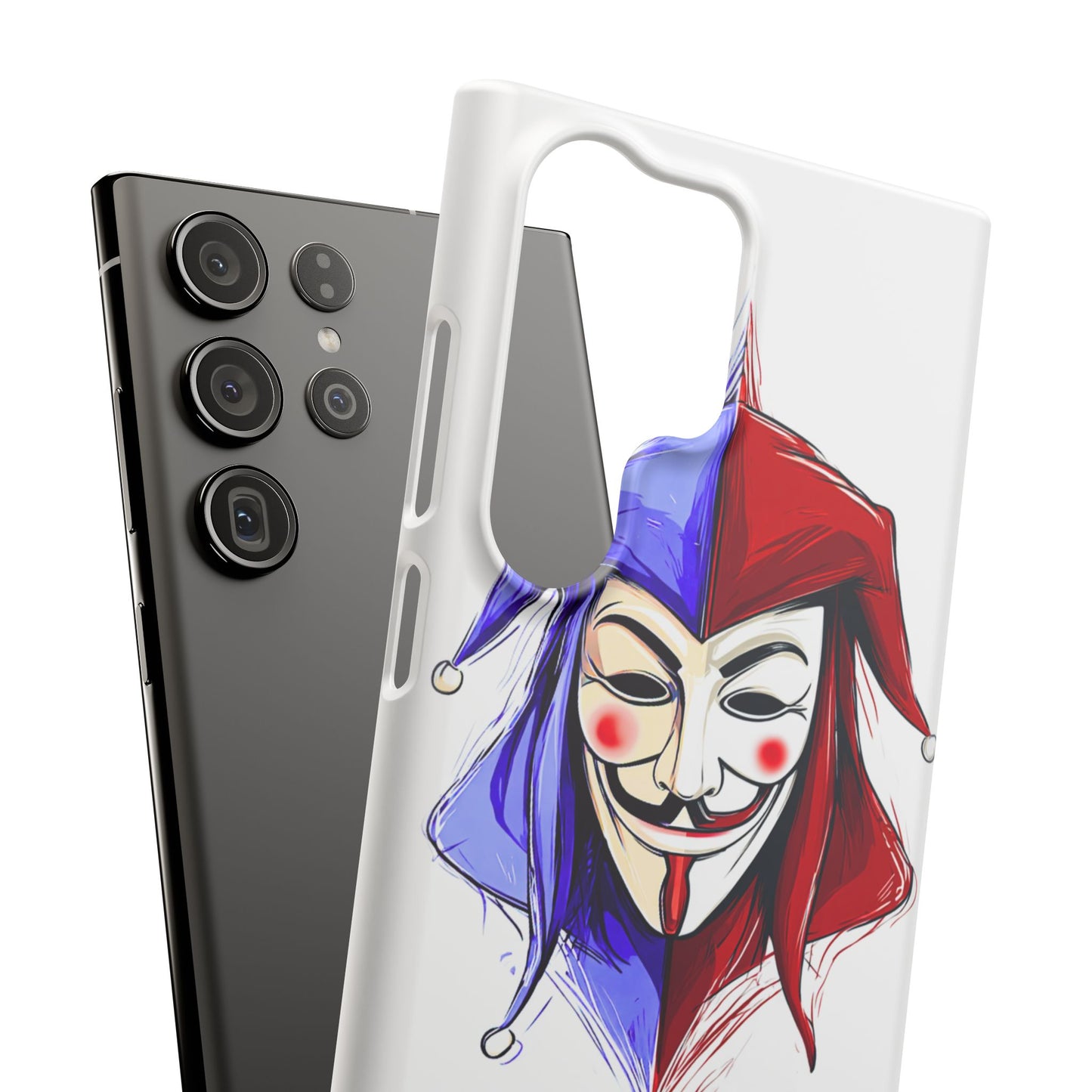 Joker & Anonimous Reunited Guy Fawkes Art Snap Case and Protective Phone Cover For iPhone and Samsung