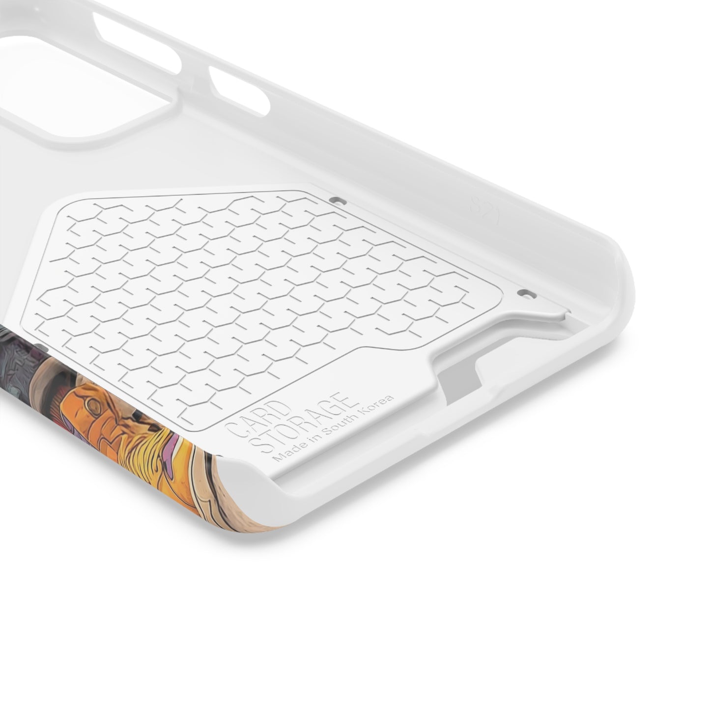 Stylish Phone Case With Card Holder, Trendy Mobile Accessory, Urban Art, Perfect Gift for Teens, Cool Gadget for Everyday Use