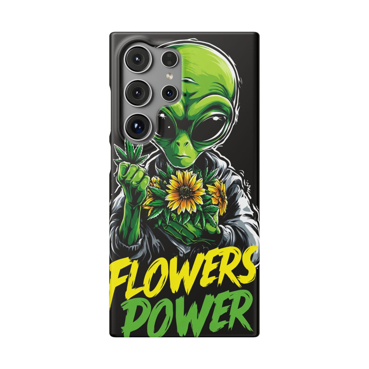 Alien Floral Snap Cases, Fun Phone Case, Gifts for Sci-Fi Lovers, Cute Alien Decor, Unique Tech Accessories
