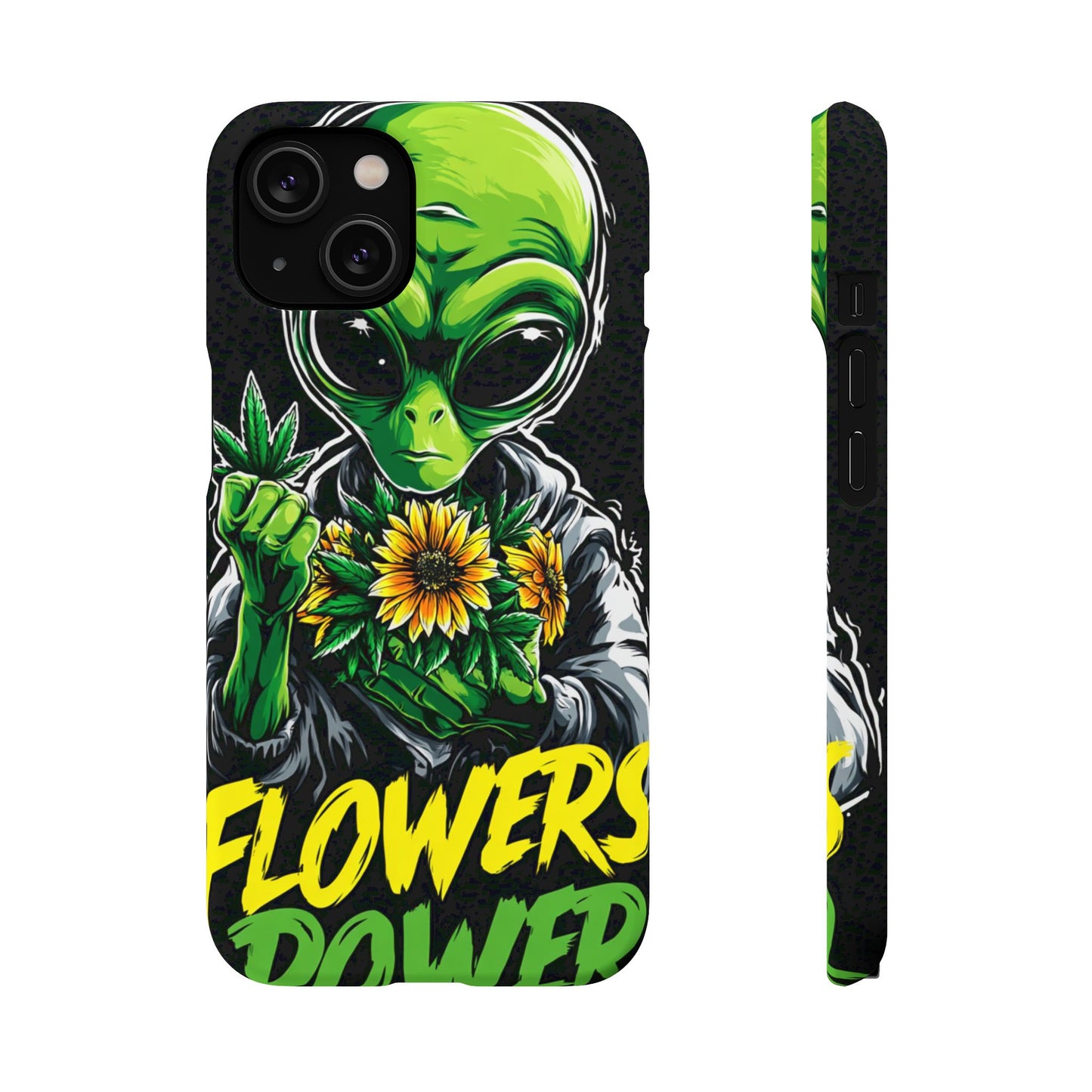 Alien Floral Snap Cases, Fun Phone Case, Gifts for Sci-Fi Lovers, Cute Alien Decor, Unique Tech Accessories