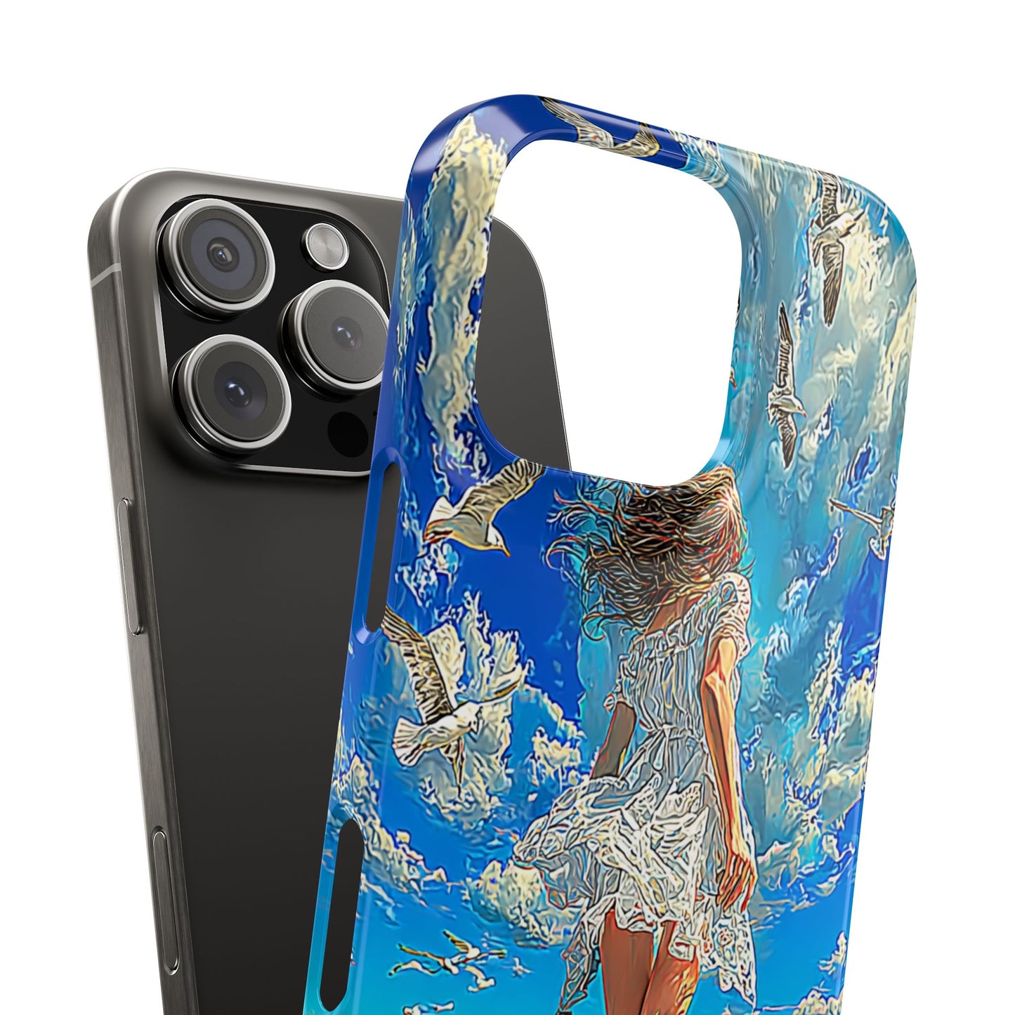 Dreamy Seaside Snap Case, Ocean Waves Phone Cover, Summer Vibe Gift, Cute Aesthetic Accessory, Beach Lover Case