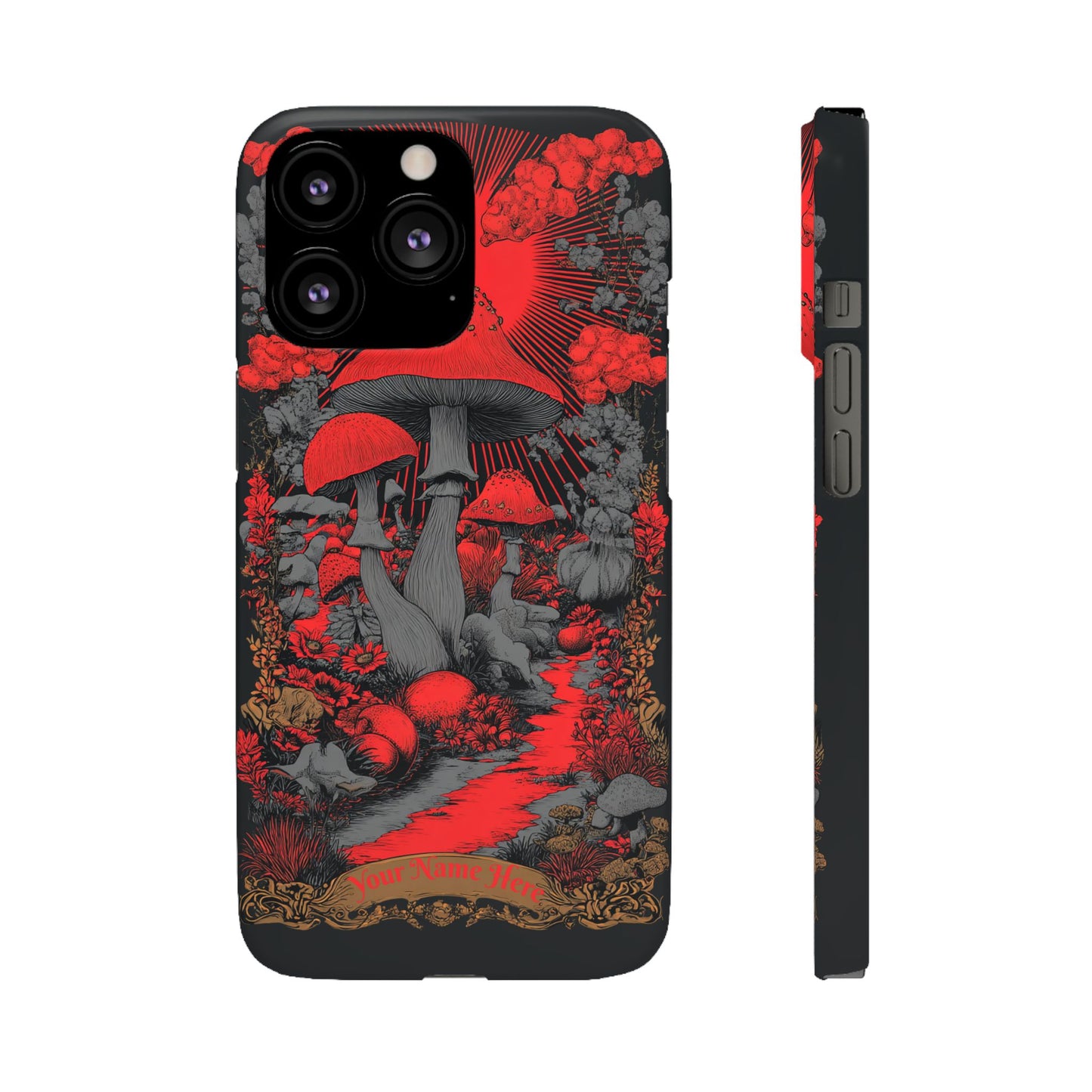 Fantasy Mushroom Snap Case Custom Phone Cover for iPhone and Samsung Mate and Glossy Avvialable