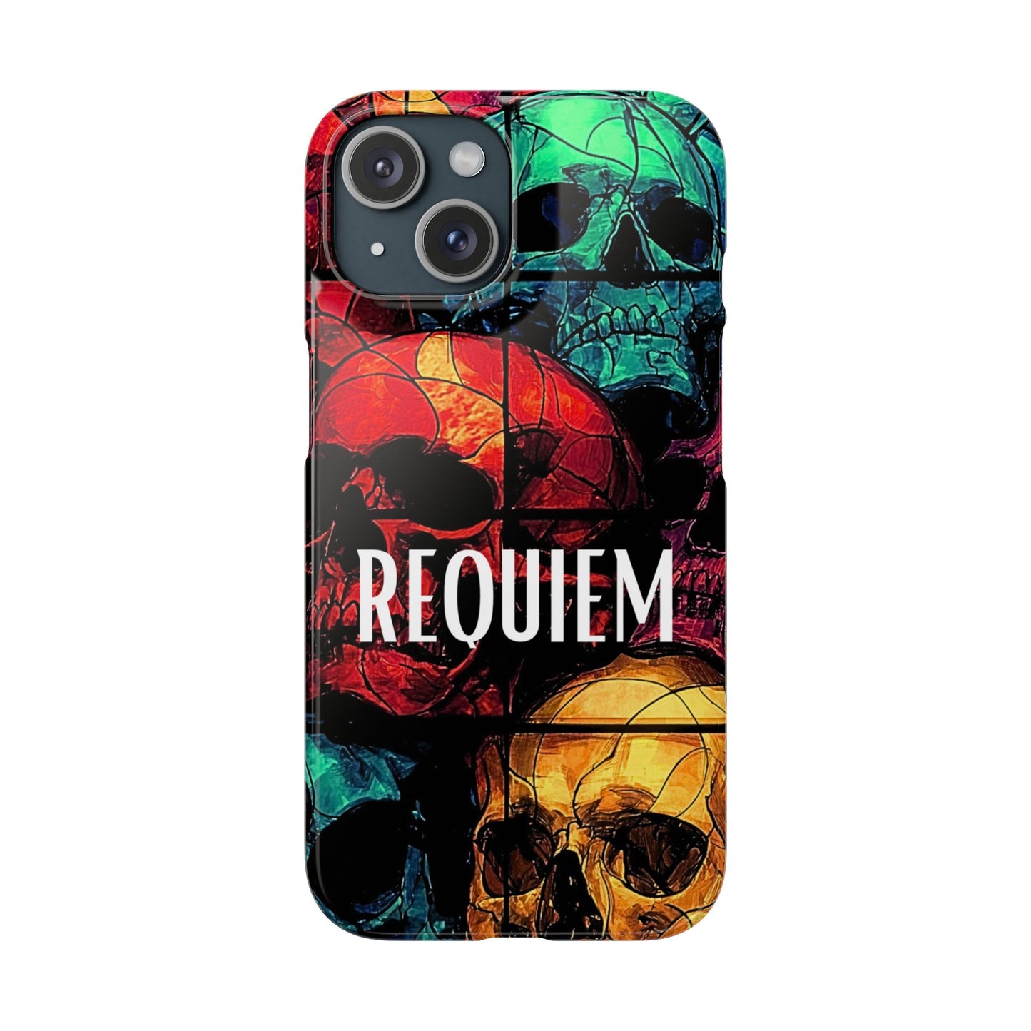 Halloween Custom Requiem Skull Snap Case Phone Cover for iPhone and Samsung