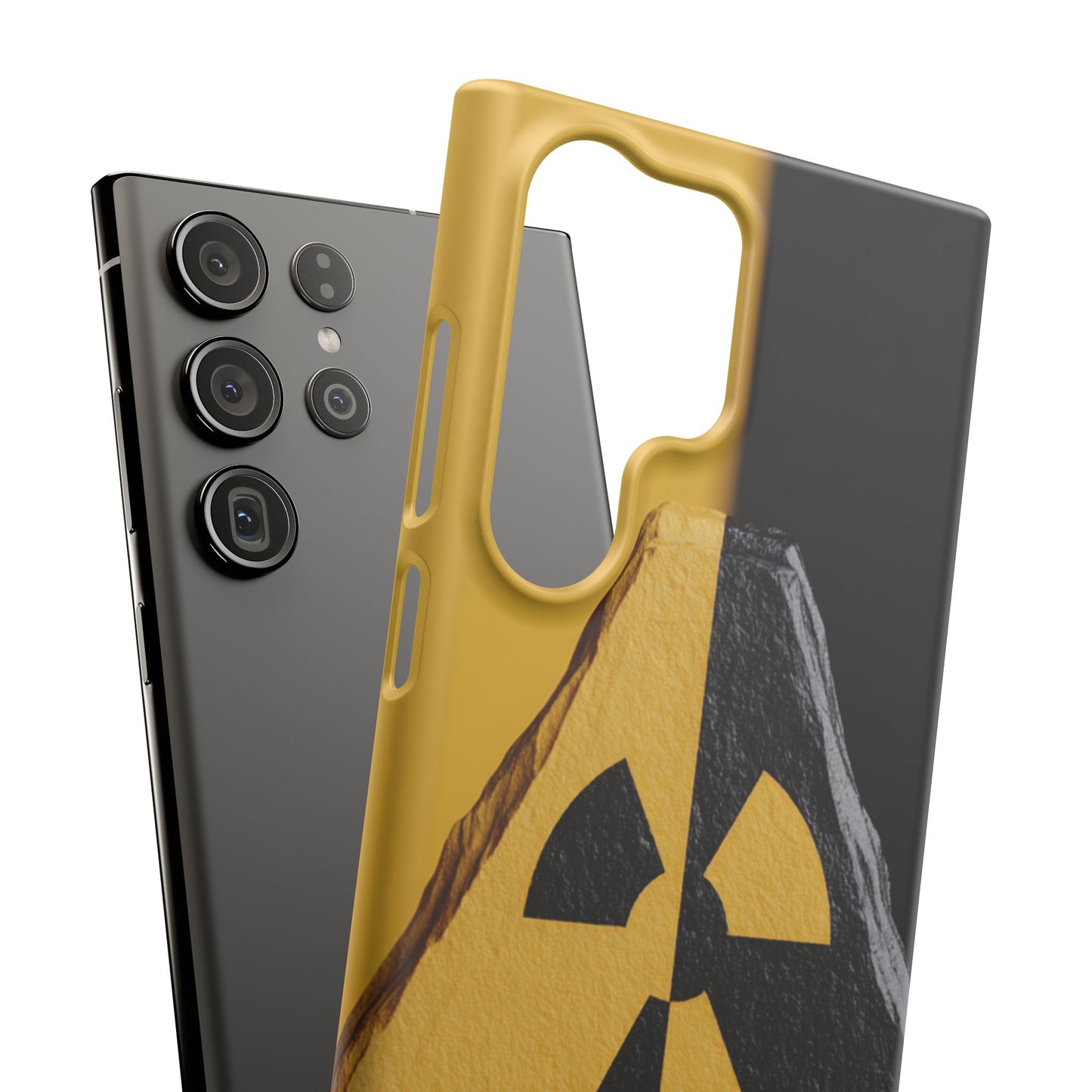 Bold Graphic Snap Case, Radiation Symbol Phone Cover, Trendy Phone Accessory, Unique Gift for Tech Lovers, Stylish Mobile Case