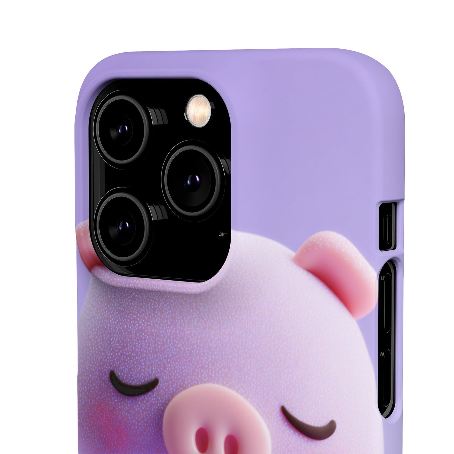 Cute Pig Snap Case for iPhone, Animal Lovers Phone Cover, Kawaii Aesthetic Accessory, Birthday Gift, Unique Phone Protection