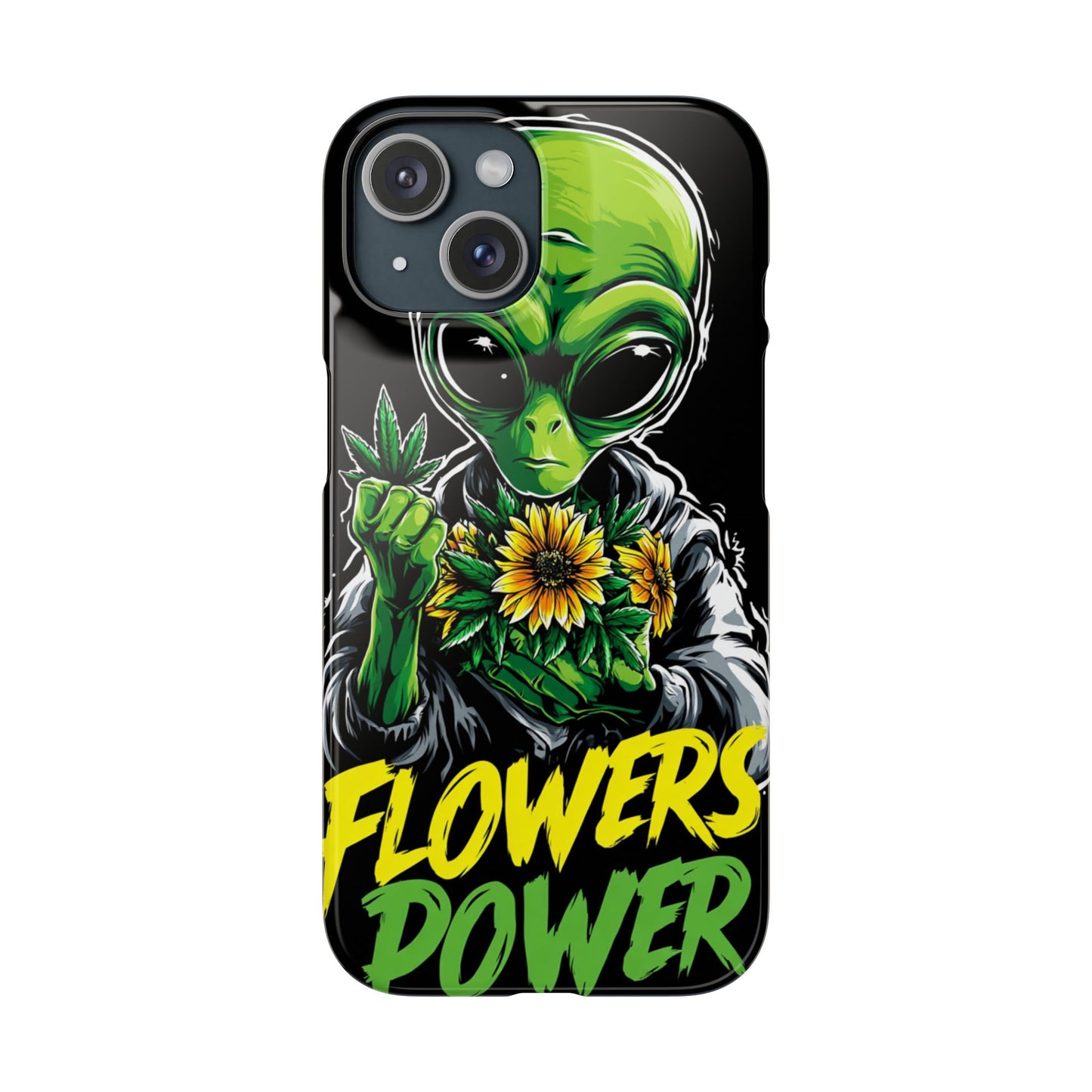 Alien Floral Snap Cases, Fun Phone Case, Gifts for Sci-Fi Lovers, Cute Alien Decor, Unique Tech Accessories