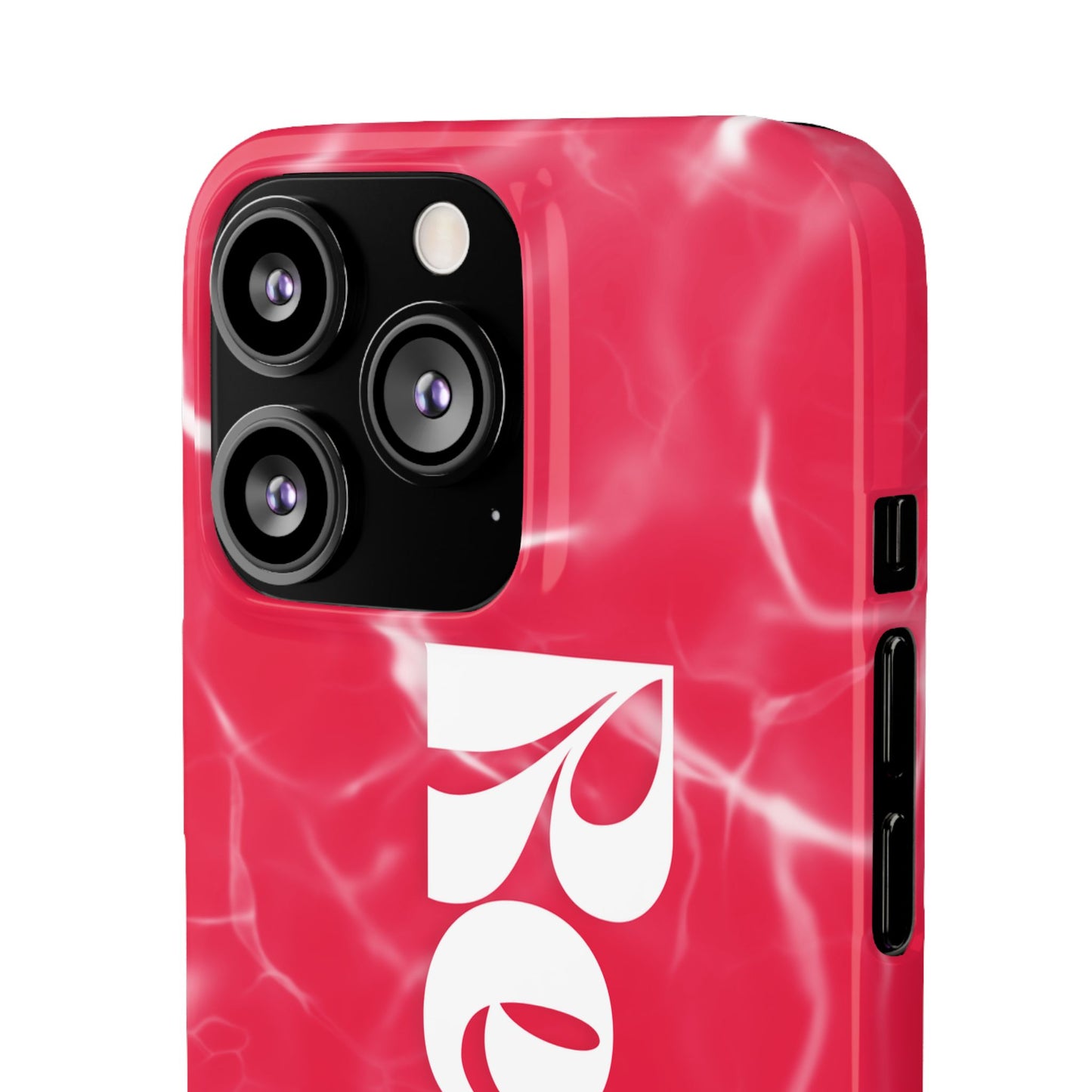 Vibrant Red Snap Case for iPhone, Trendy Phone Cover, Gift for Her, Summer Accessory, Stylish Tech Protection